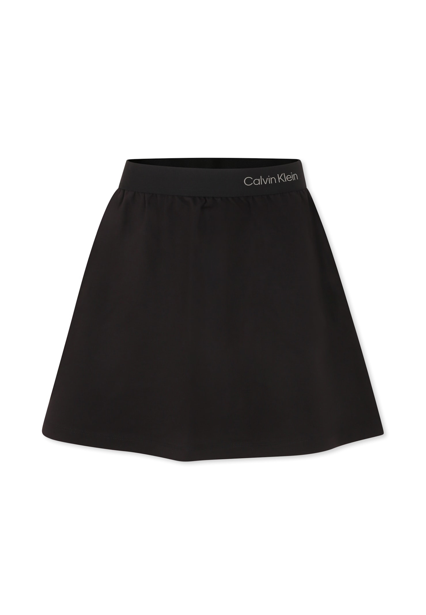 Calvin Klein Black Skirt For Girl With Logo In Black