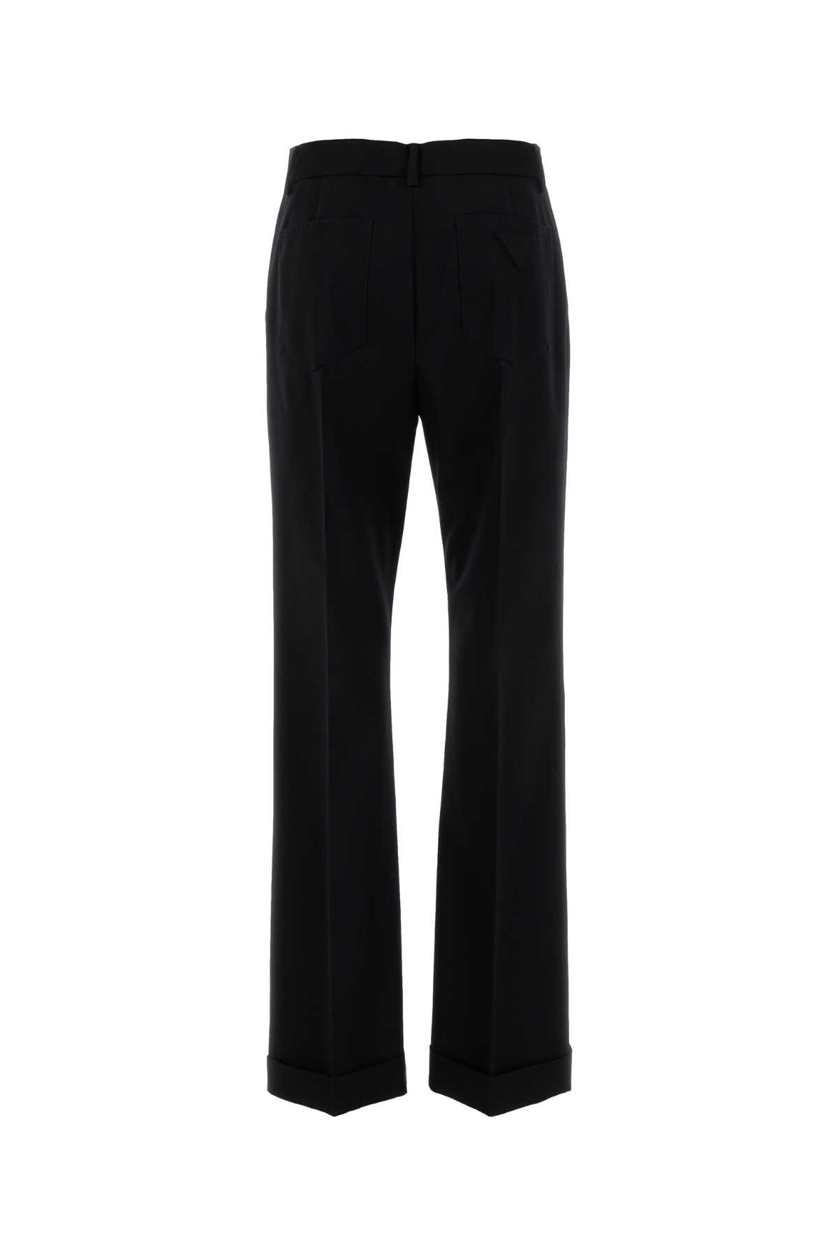 Prada Black Gabardine Pant In Nero