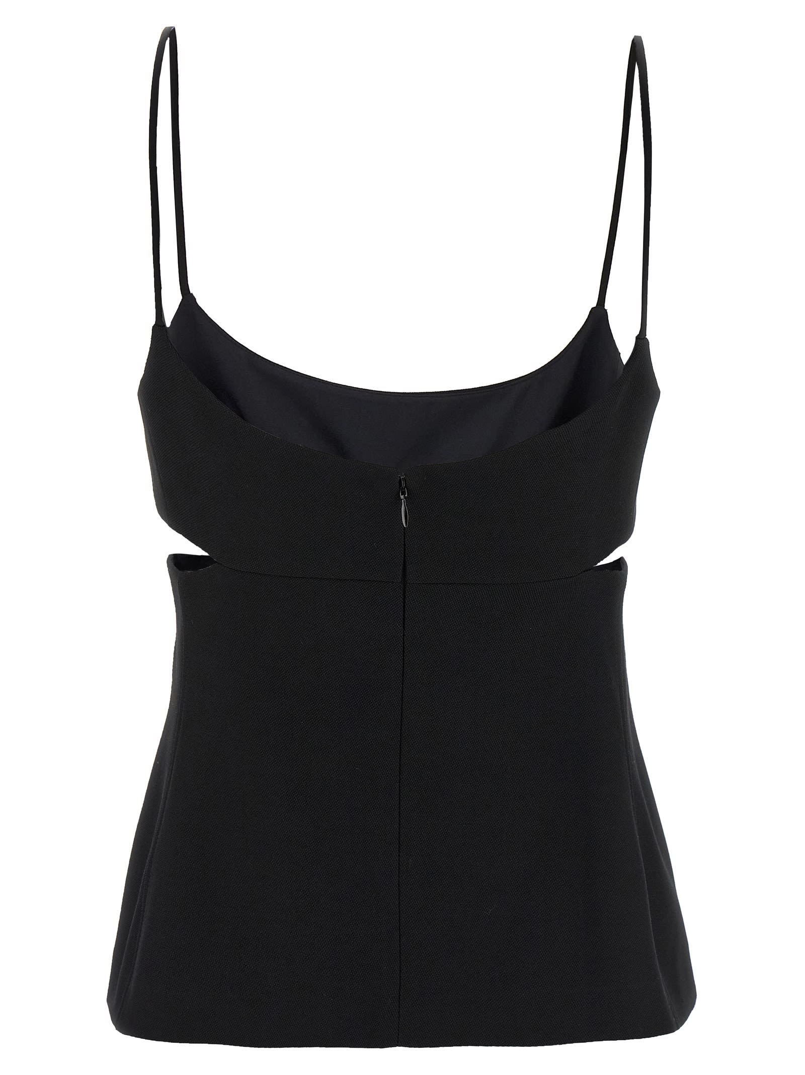 Victoria Beckham Cami Top With Cut-out Design And Spaghetti Straps In Black