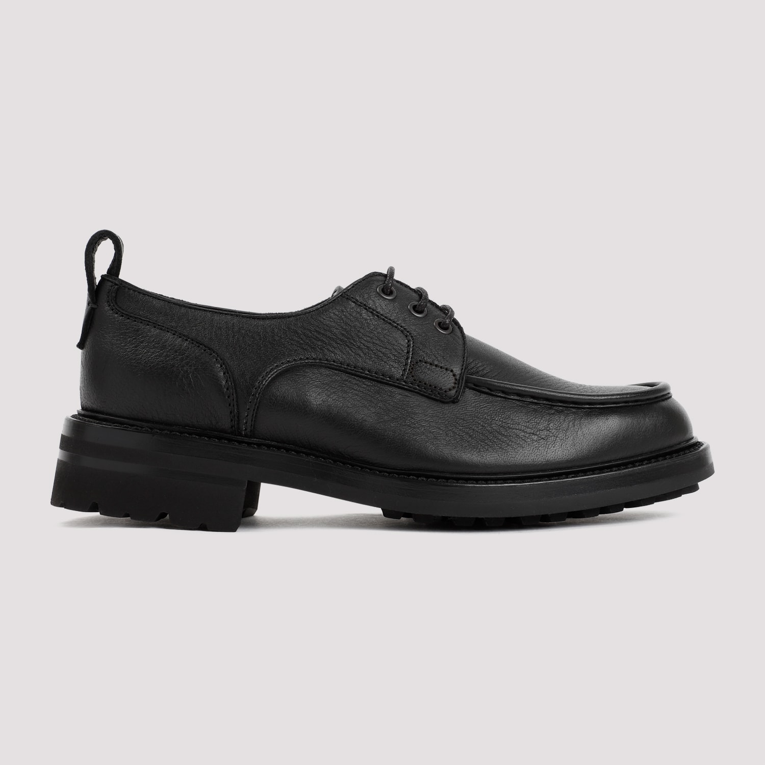 Shop Brioni Leather Derbies In Black