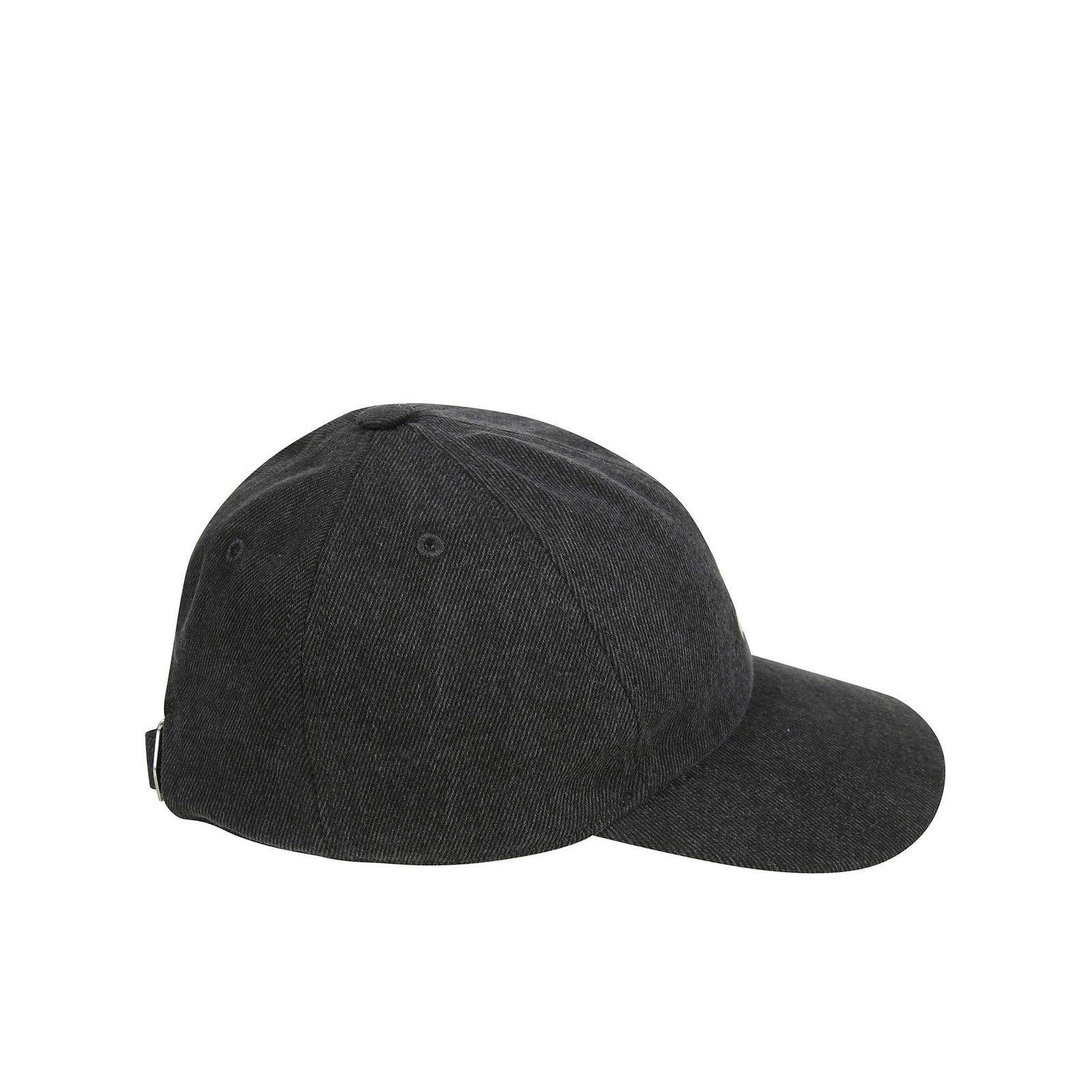 Shop Isabel Marant Tomas Logo Embroidered Cap In Faded Black