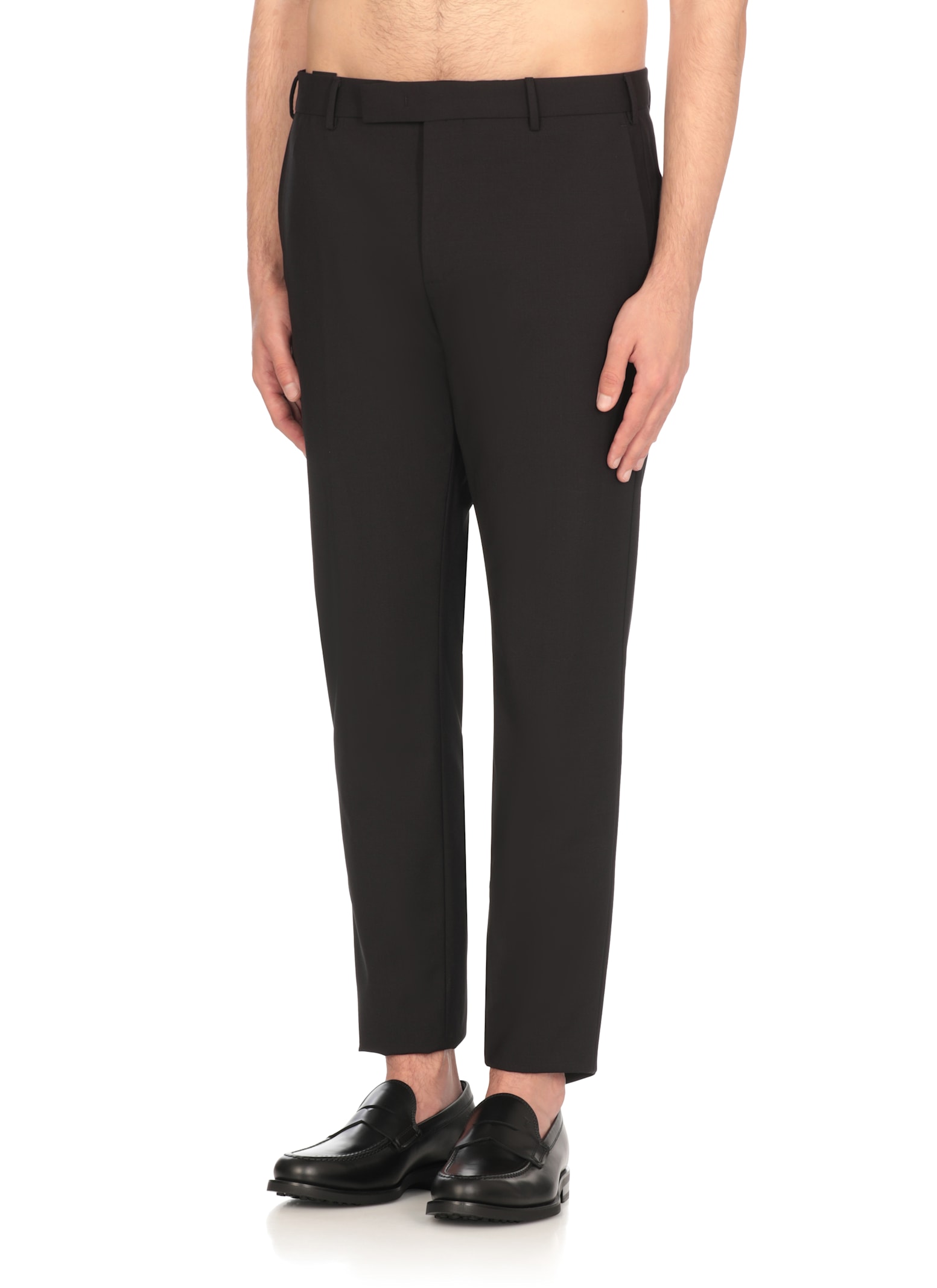 Pt Torino Tailored Blue Trousers With Subtle Crease