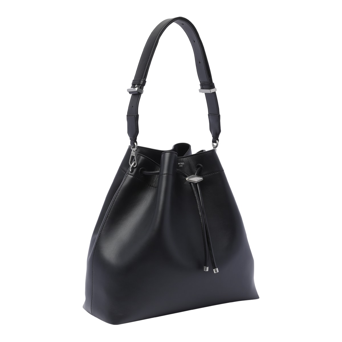 Shop Jimmy Choo Micro Bon Bon Bucket Bag In Black