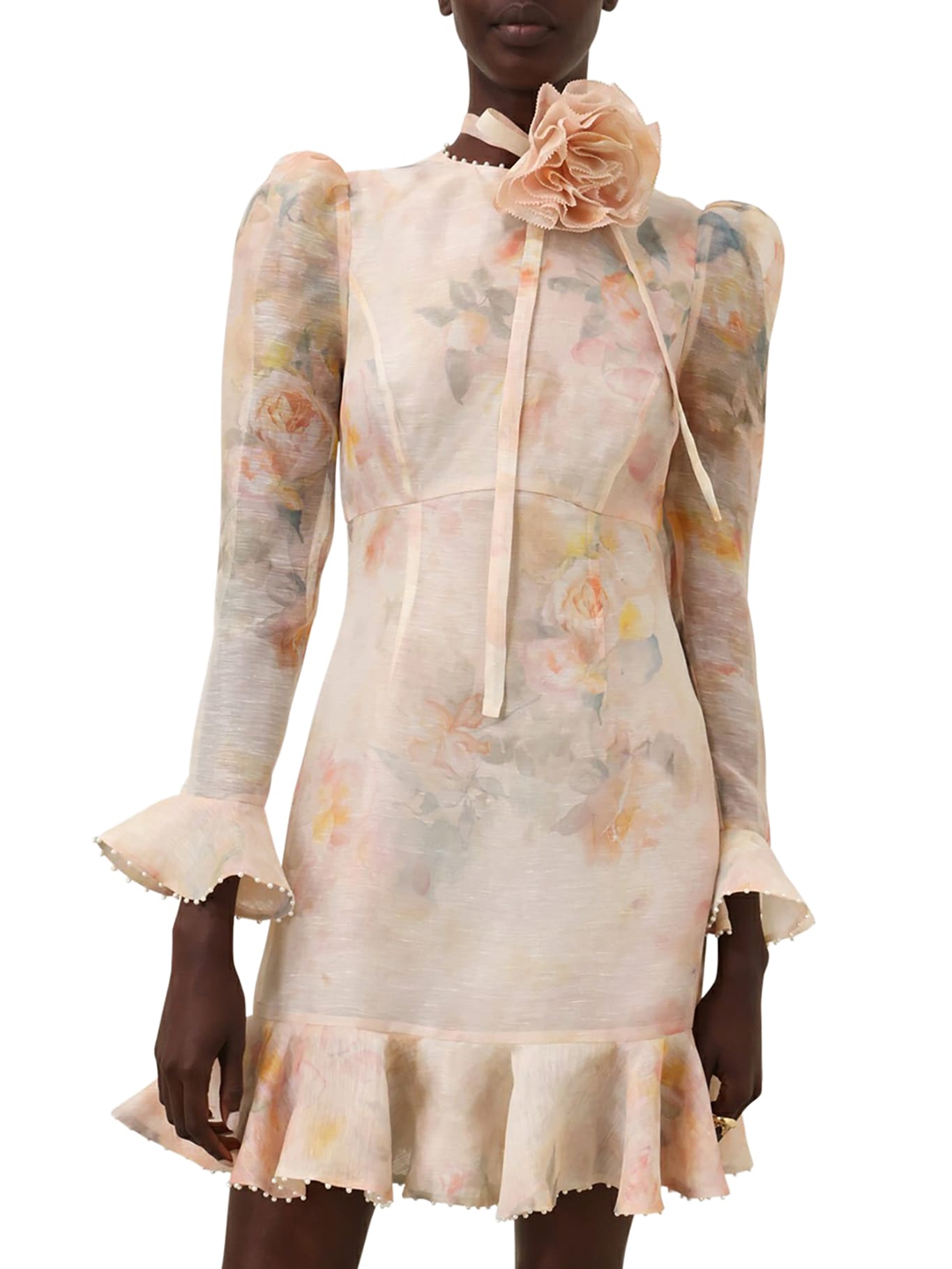 ZIMMERMANN CRUSH FLOWER MINI DRESS 