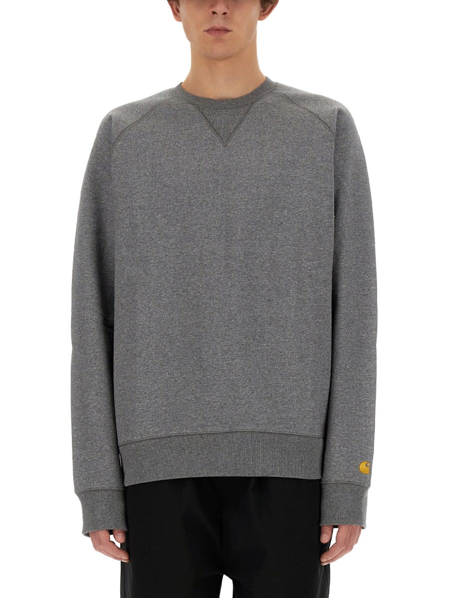 Shop Carhartt Sweatshirt With Logo In Grey