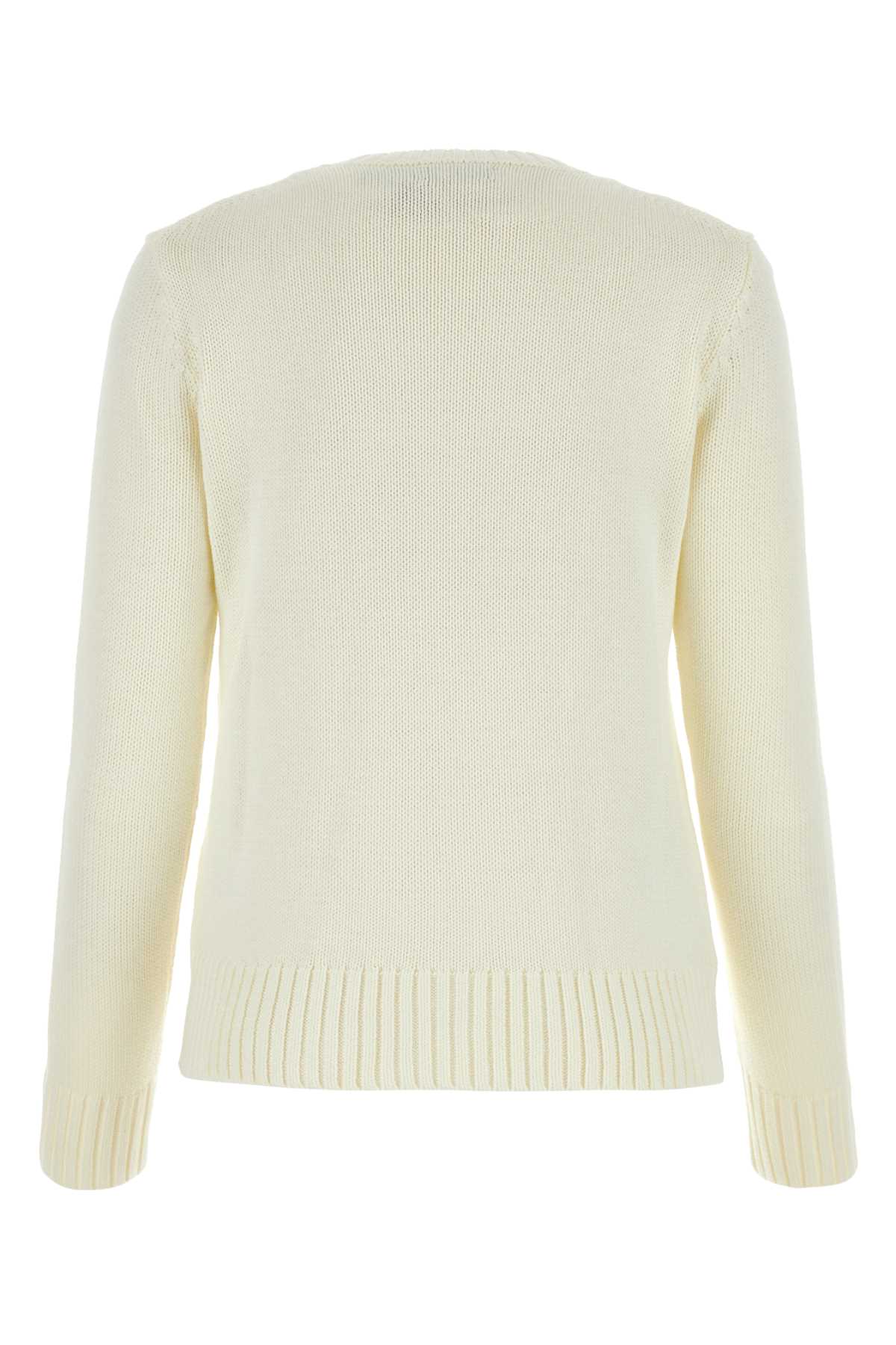 Polo Ralph Lauren Ivory Cotton Sweater In Parchmentcream