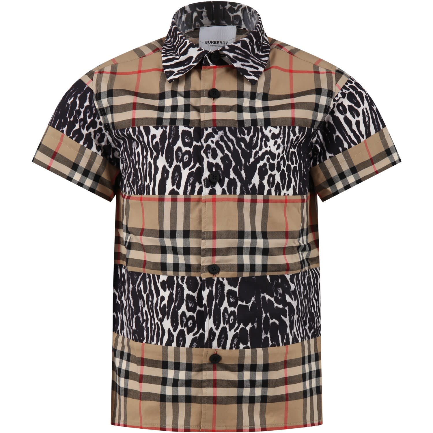 Click to view more detailed imagery on our partner's website Burberry Kids' Beige Shirt For Boy With Vintage Checks