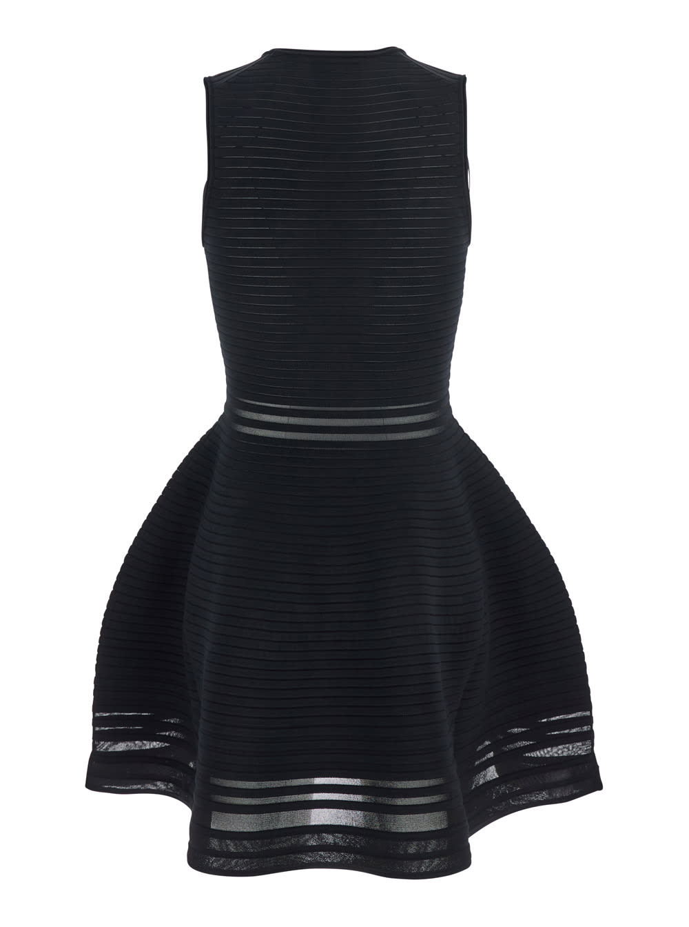 Simkhai Black Square Neck Dress With Flared Skirt In Fabric Woman