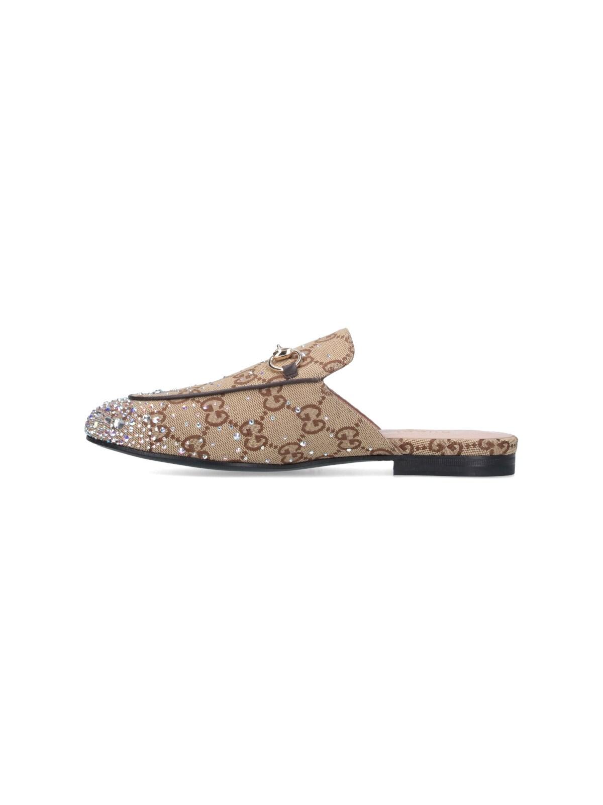 Gucci Embellished Round Toe Mules
