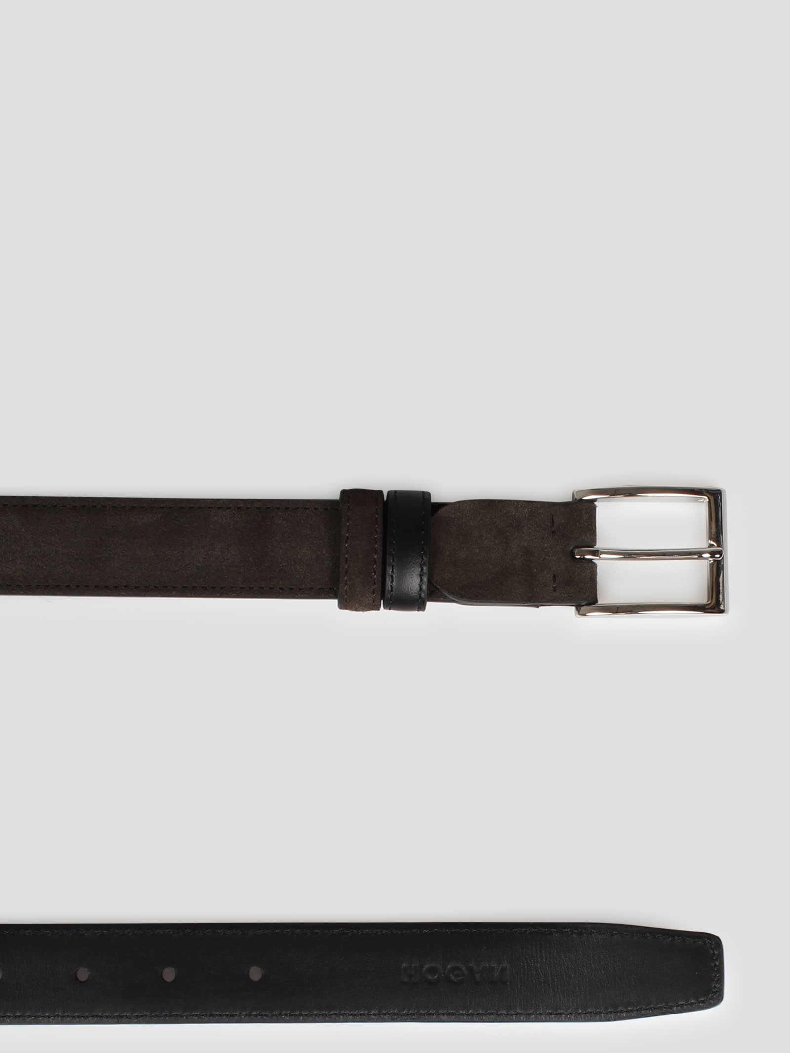 Shop Hogan Buckle Belt In Grey