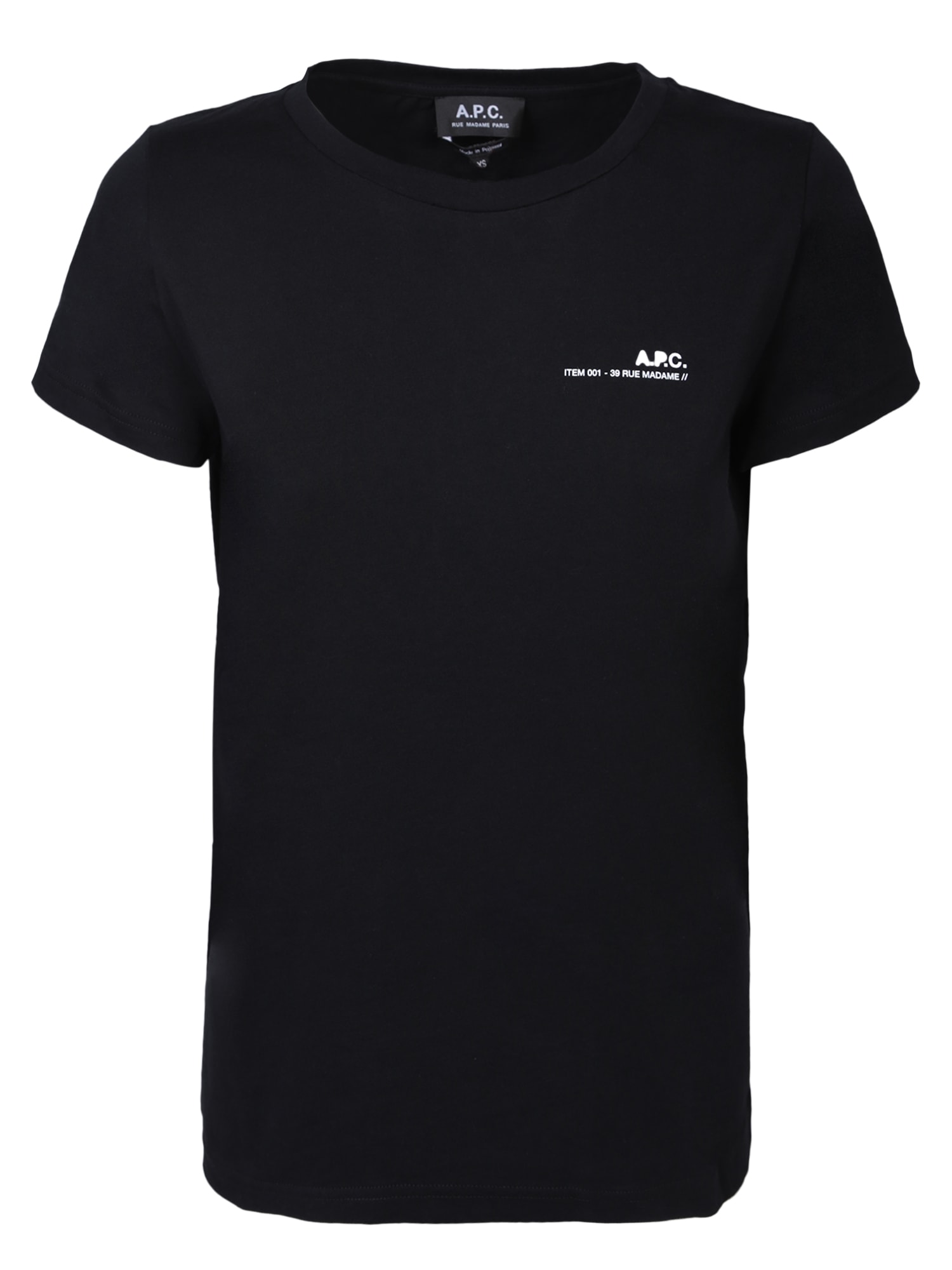 Apc Logo Print T-shirt Black