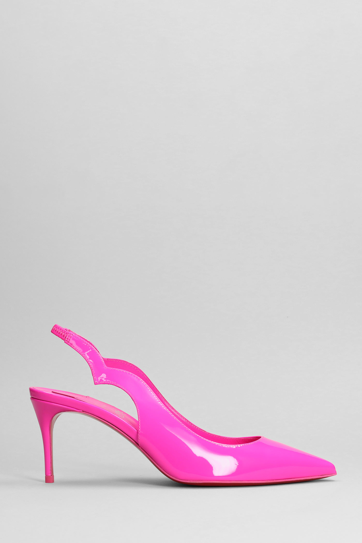 Hot Chick Sling Pumps In Rose-pink Patent Leather