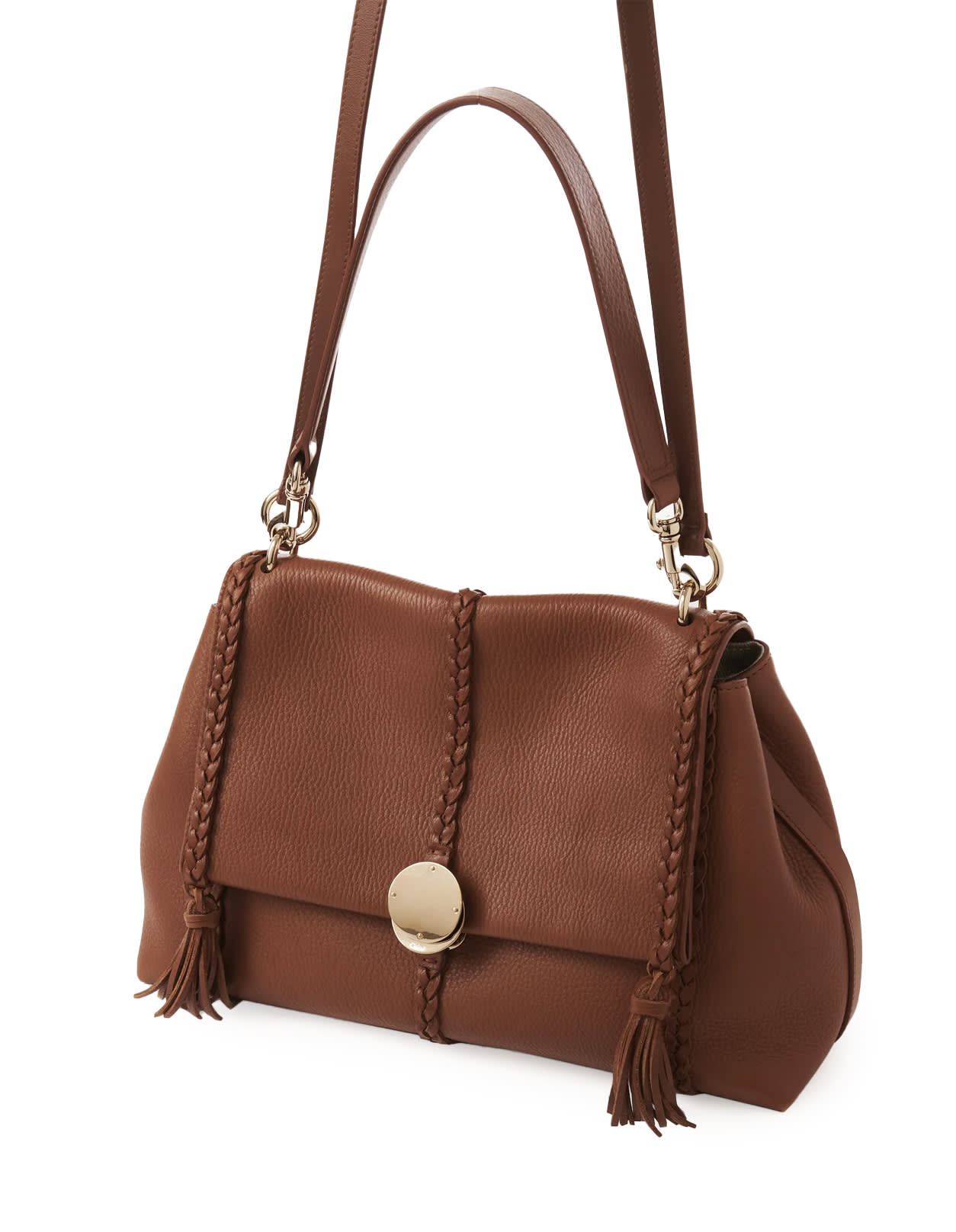 Shop Chloé Caramel Medium Soft Penelope Shoulder Bag