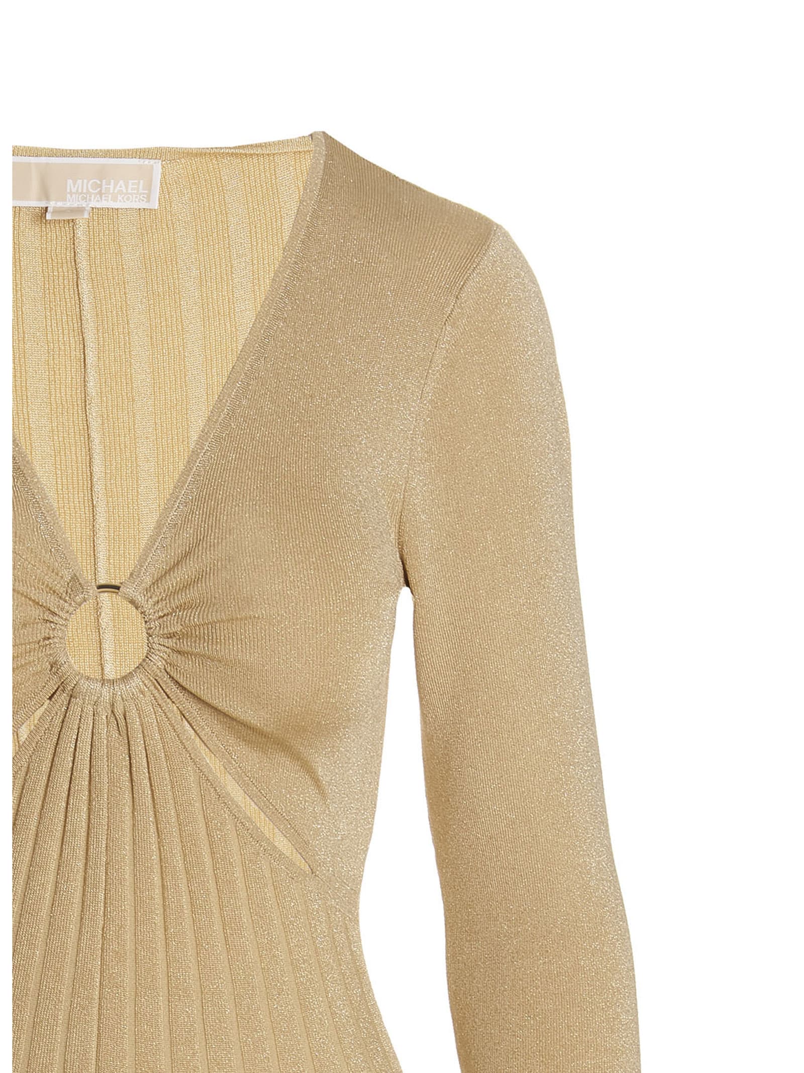 Shop Michael Kors O Ring Maxi Dress In Gold