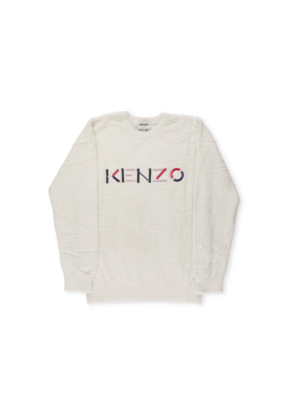 Kenzo Kids Logo Embroidered Crewneck Sweater