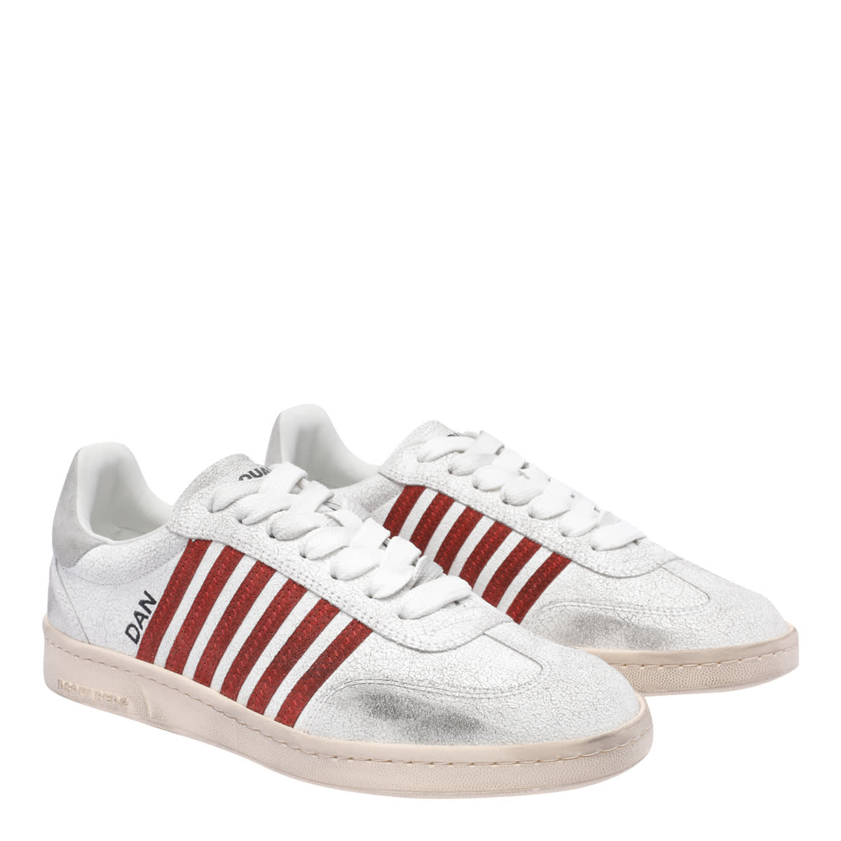 Shop Dsquared2 Boxer Sneakers In White