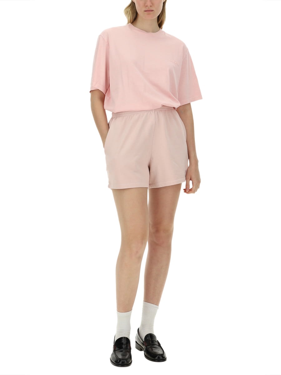 Rotate Birger Christensen Rotate Birgerchristensen T-shirt With Logo In Pink