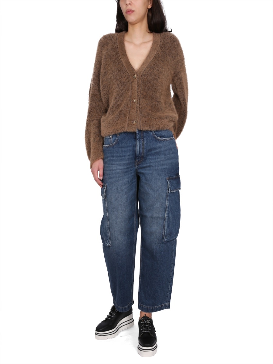 Shop Stella Mccartney Cargo Jeans In Blue