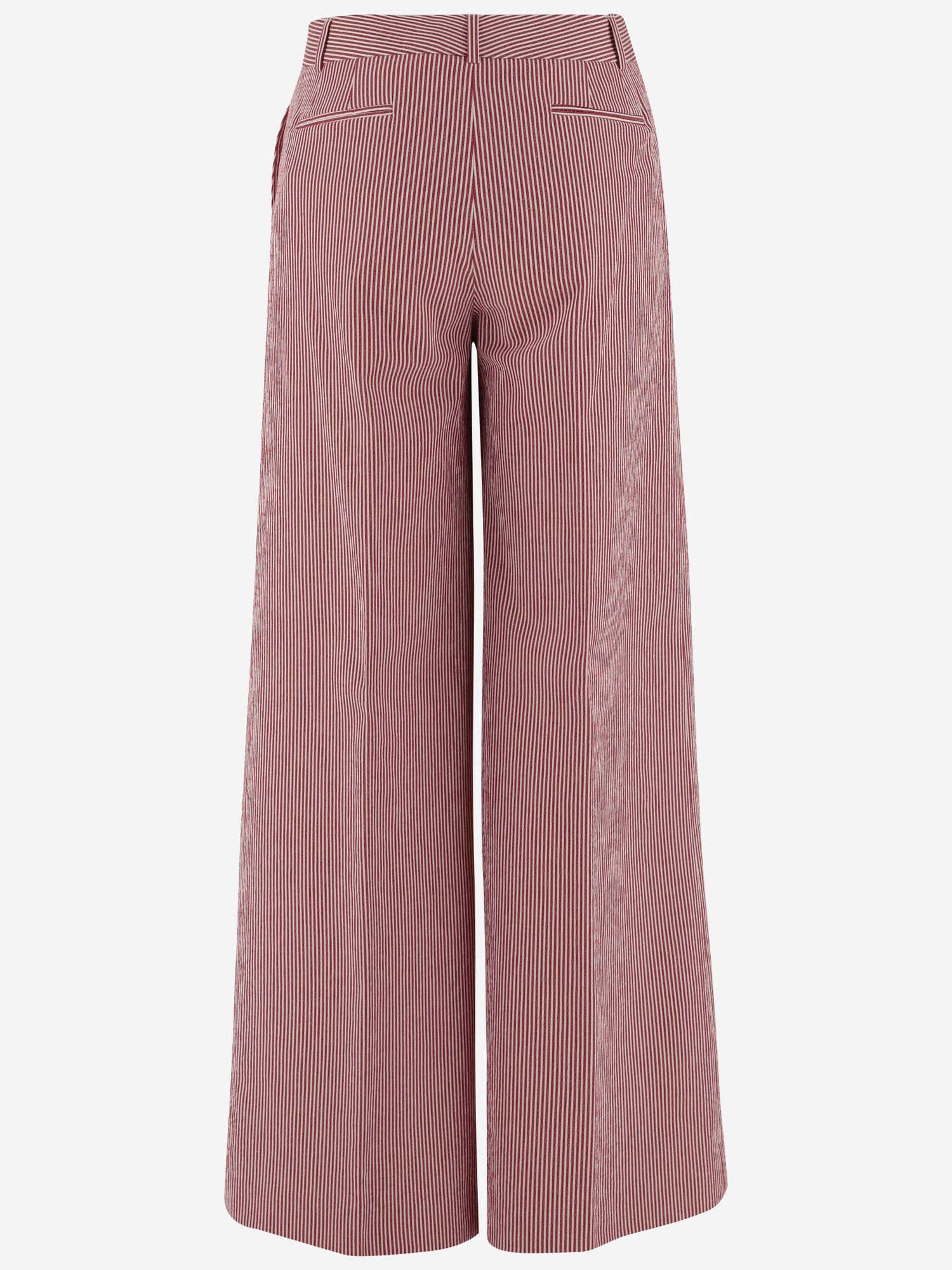 Shop Ql2 Cotton Blend Palazzo Pants In Red