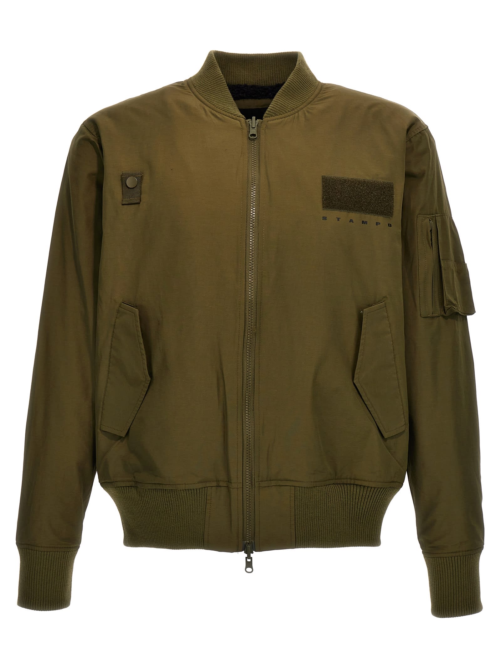 Shop Stampd Sherpa Lined Bomber Jacket In Green