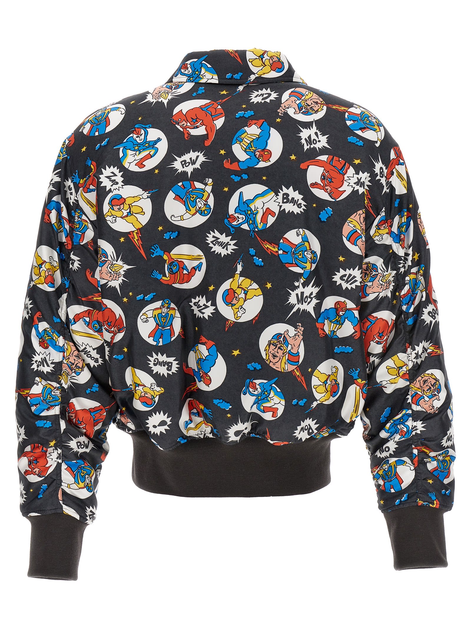 Shop Moschino Fantasy Cartoon Bomber Jacket In Multicolor
