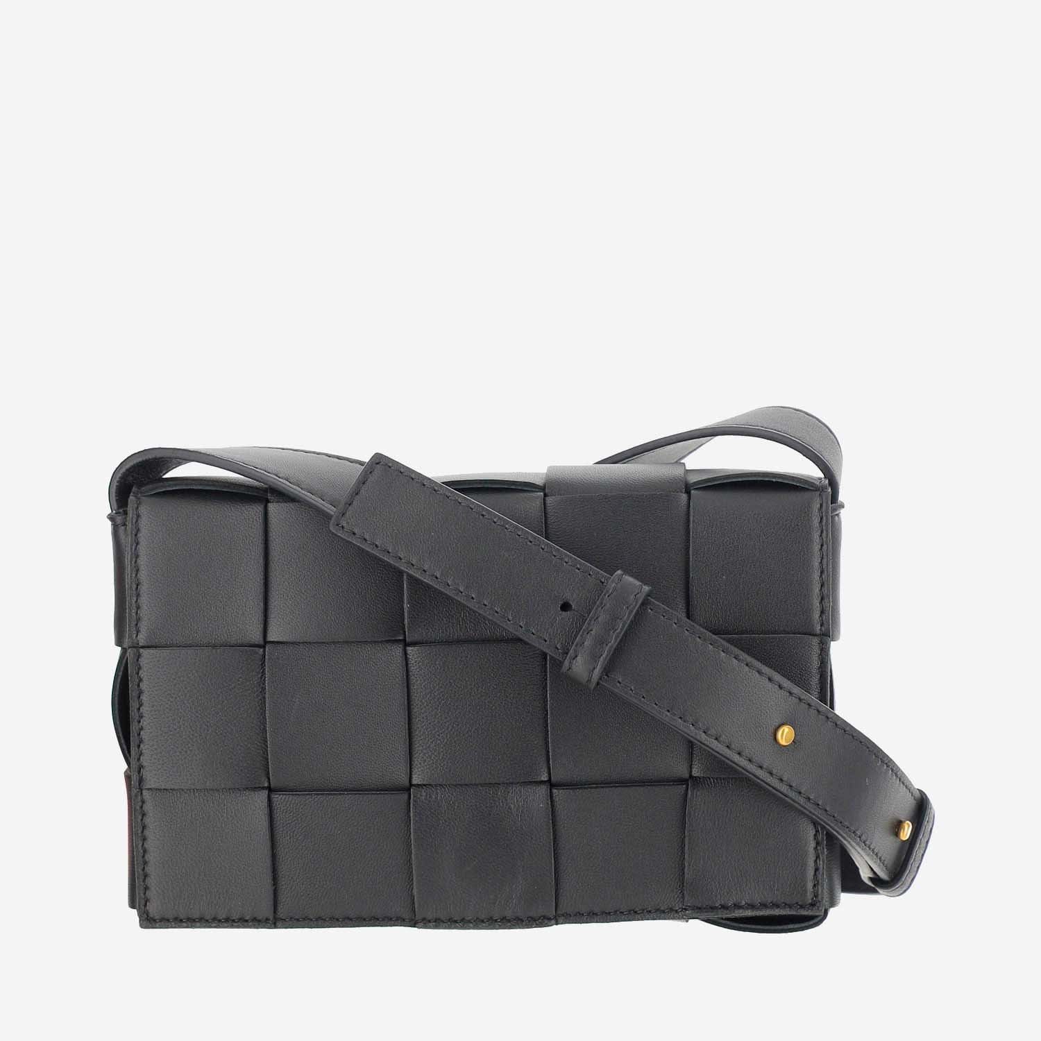 Shop Bottega Veneta Small Cassette Bag In Black