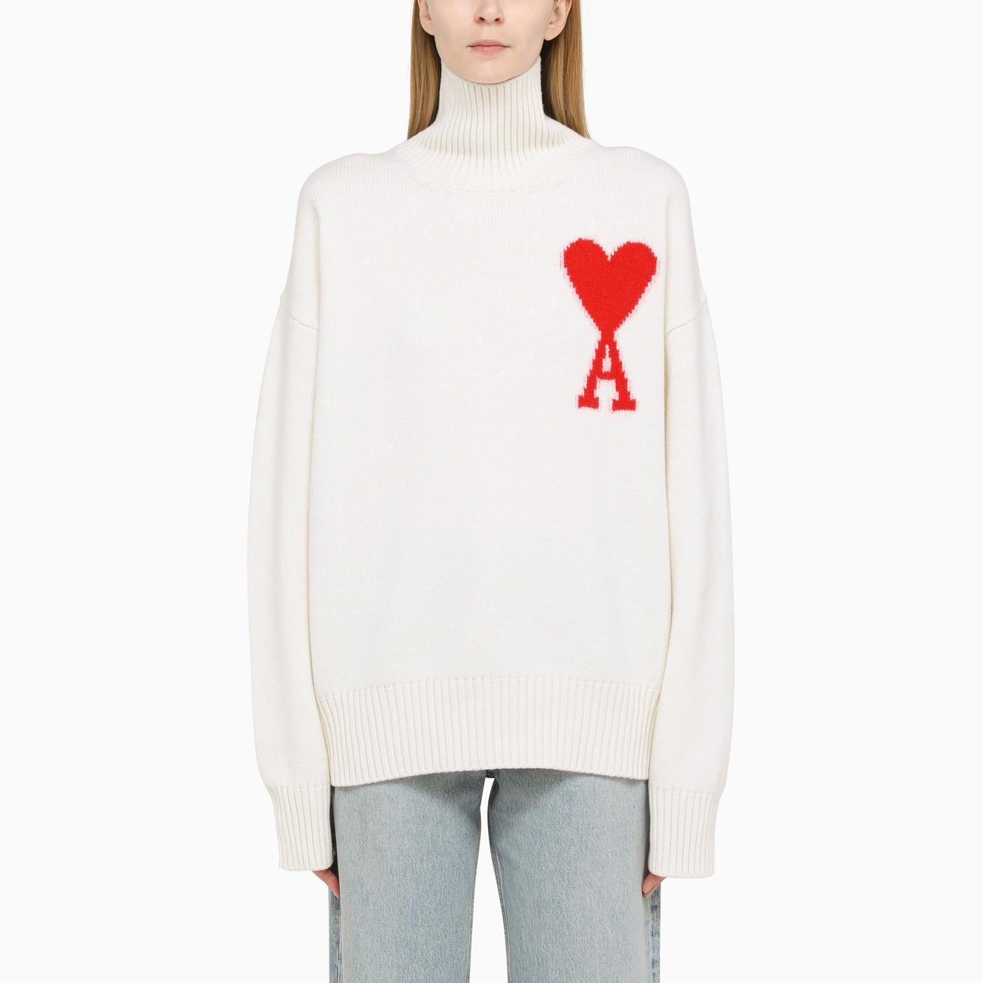 Ami De Coeur White Oversize Turtleneck