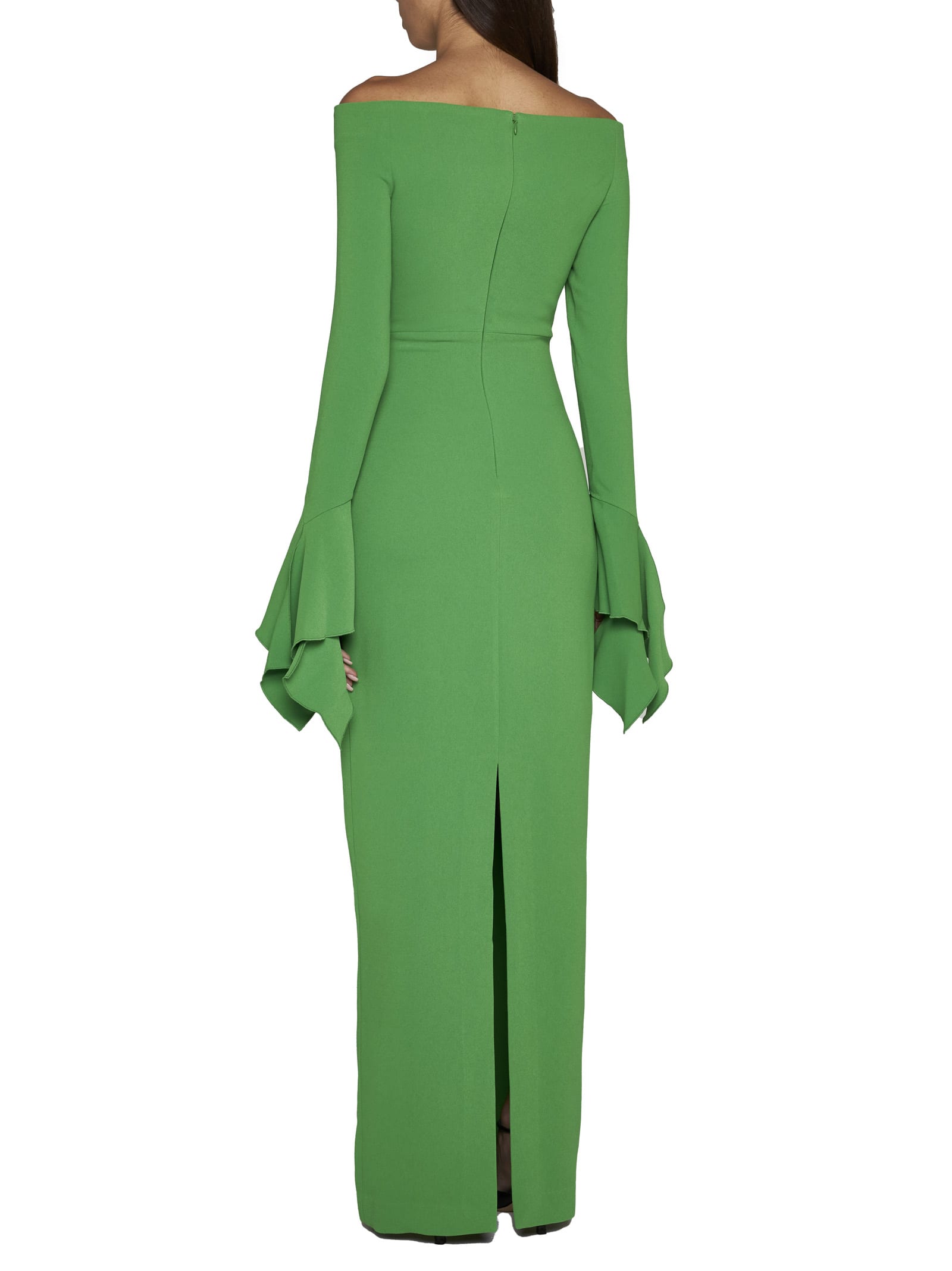 Shop Solace London Dress In Bright Green