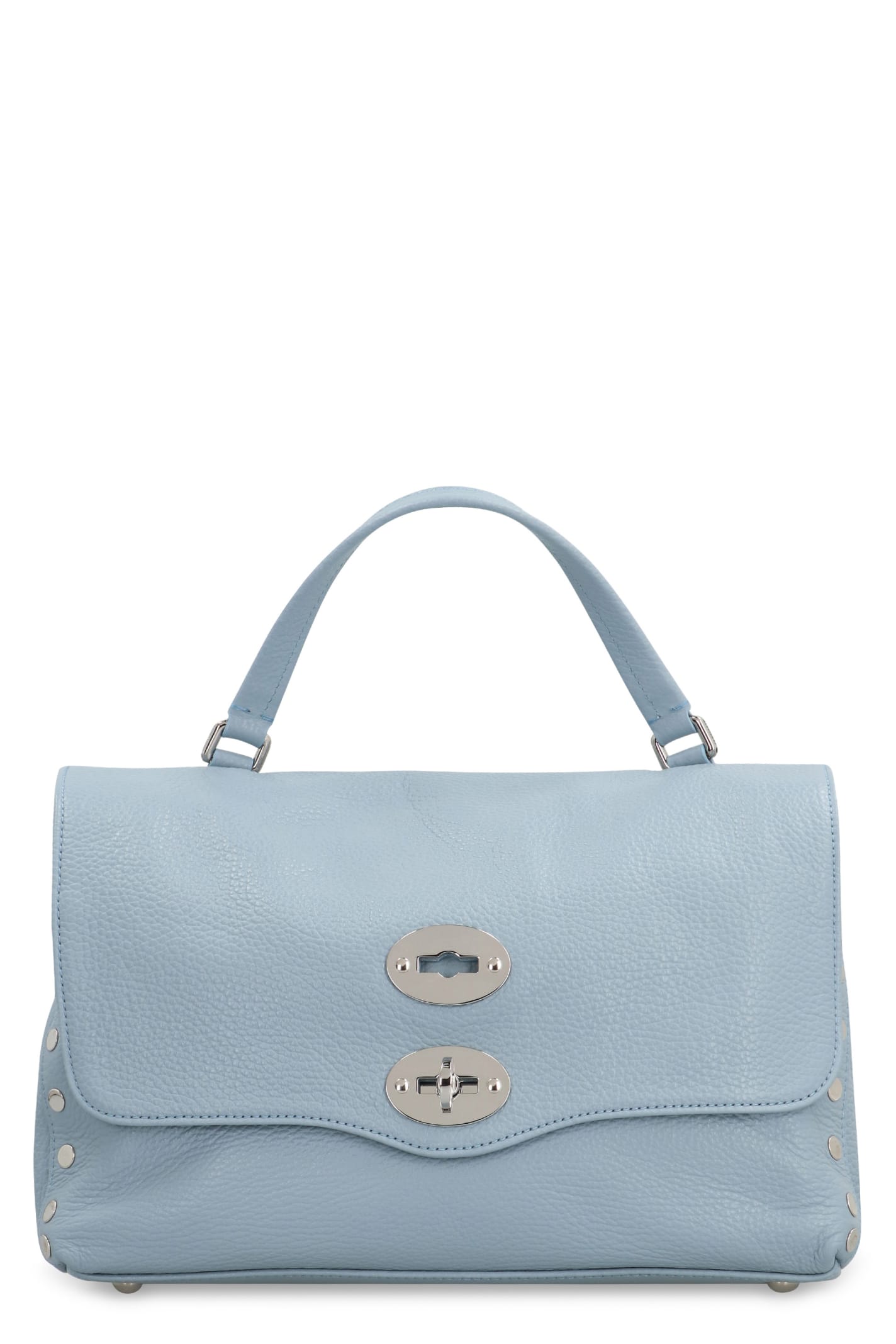 Zanellato Postina S Leather Handbag In Light Blue