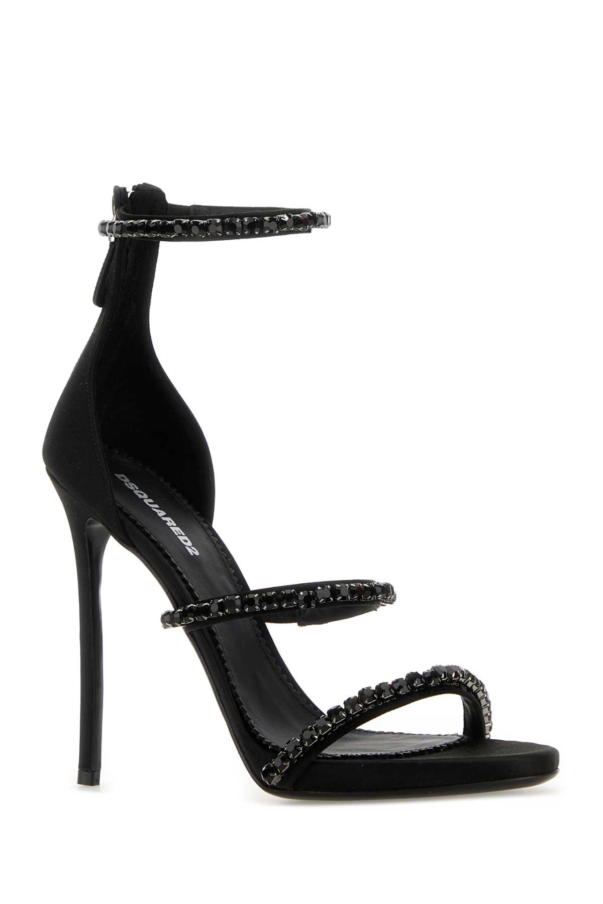 Dsquared2 Strappy Ankle Strap Stiletto Sandals In Black