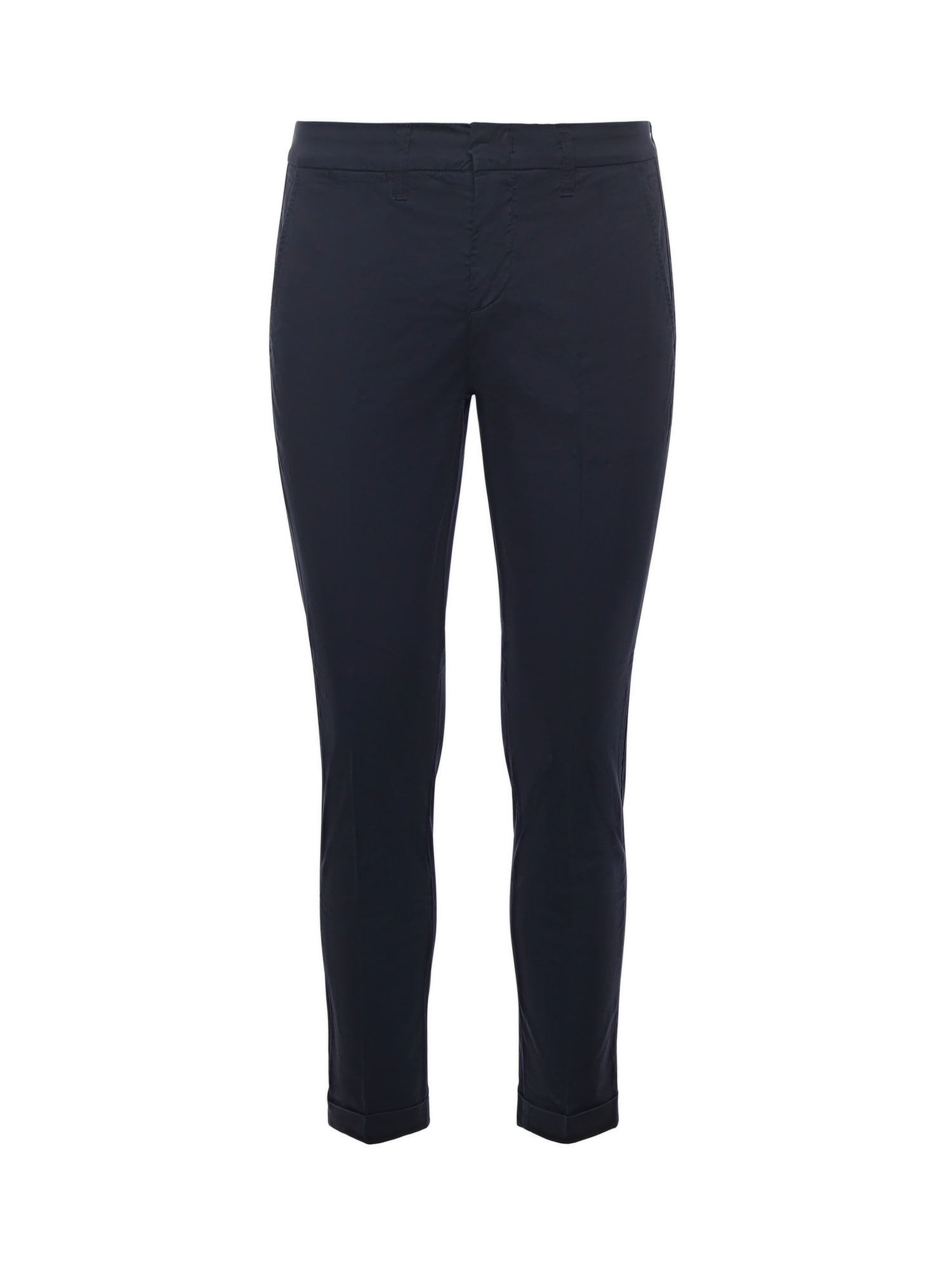 Fay Capri Pants In Cotton Gabardine In Blue