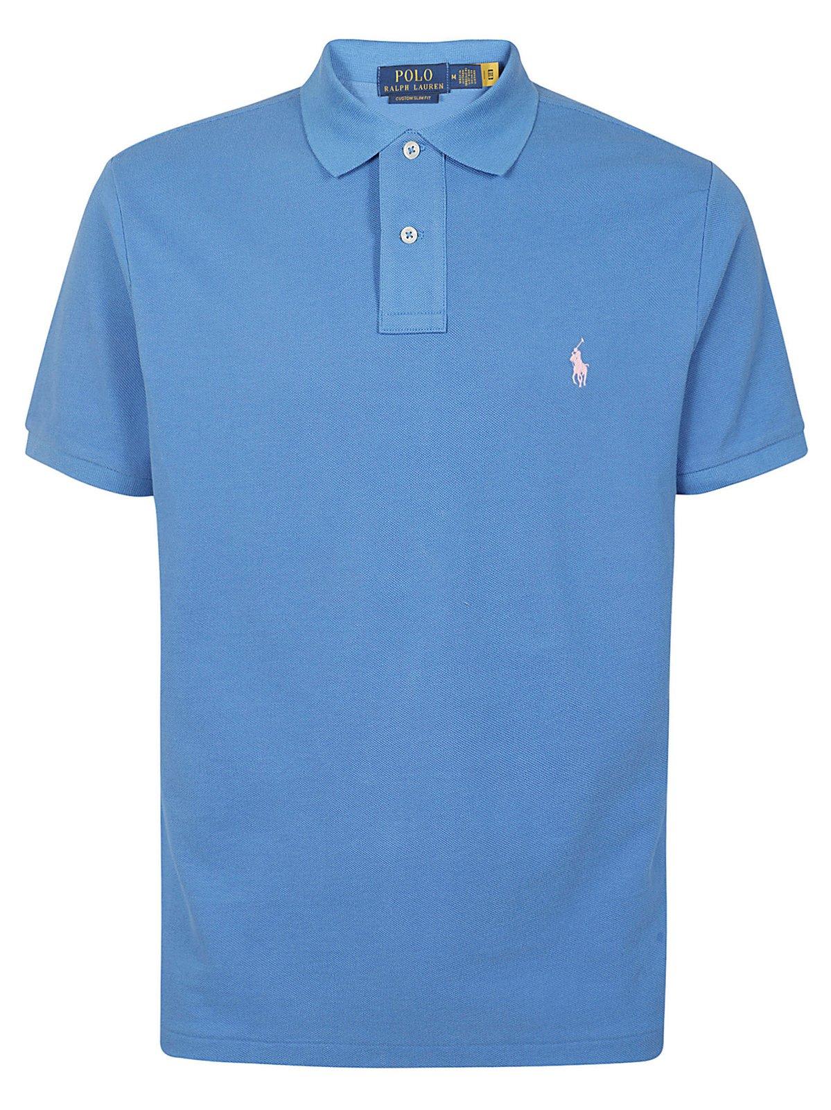 Shop Ralph Lauren Pony Embroidered Polo Shirt In Blue