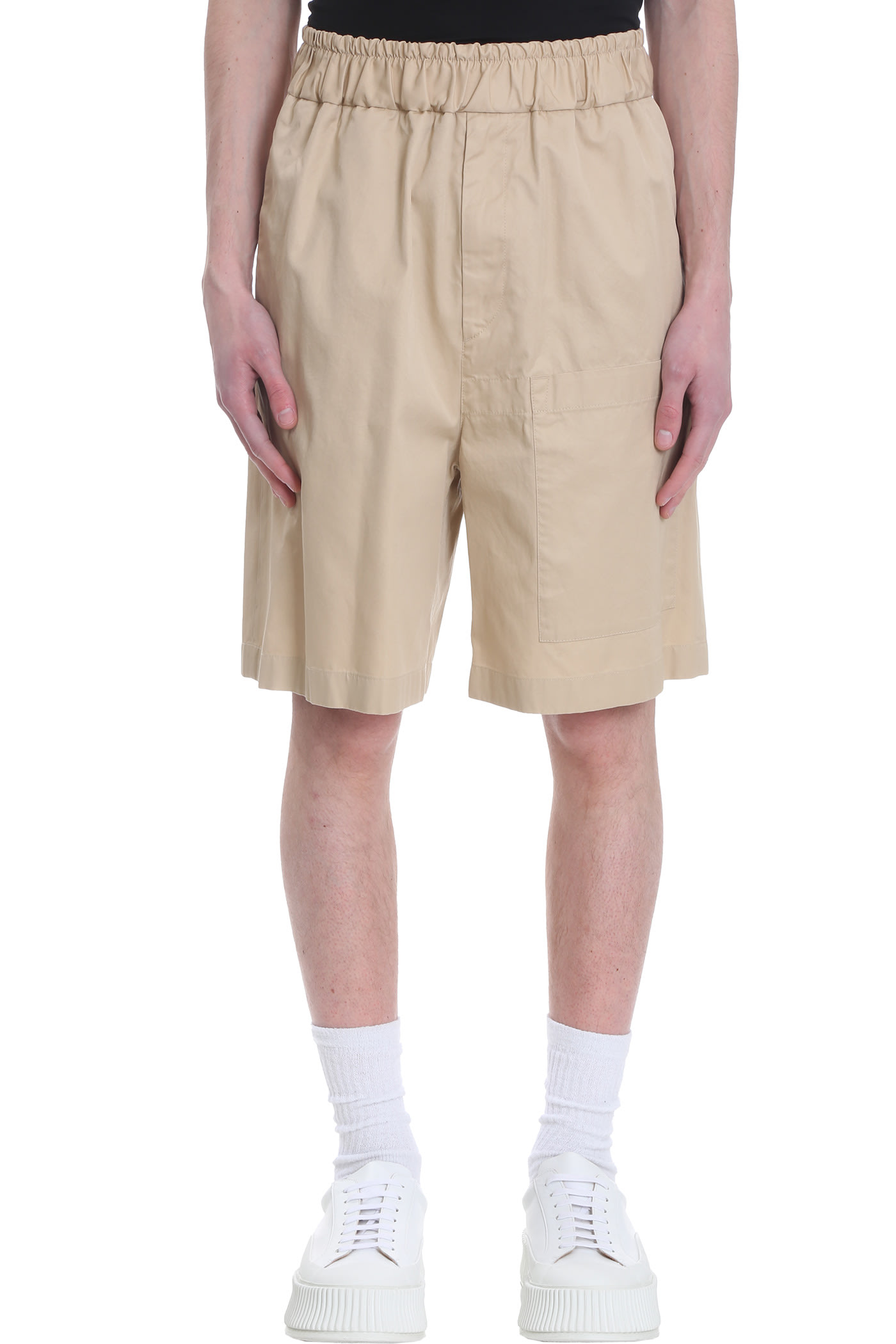 Jil Sander Shorts In Beige Cotton
