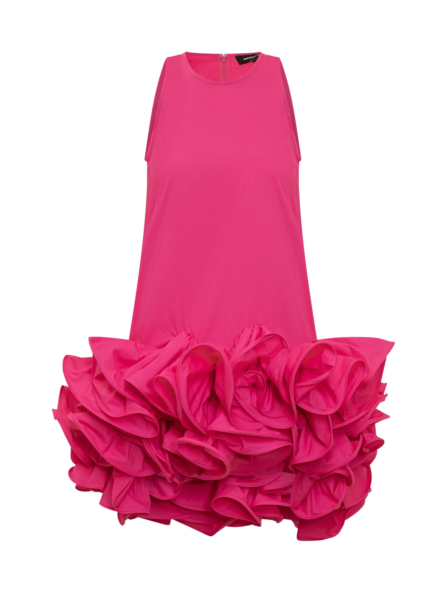 Shop Rochas Midi Dress In Bright Pink