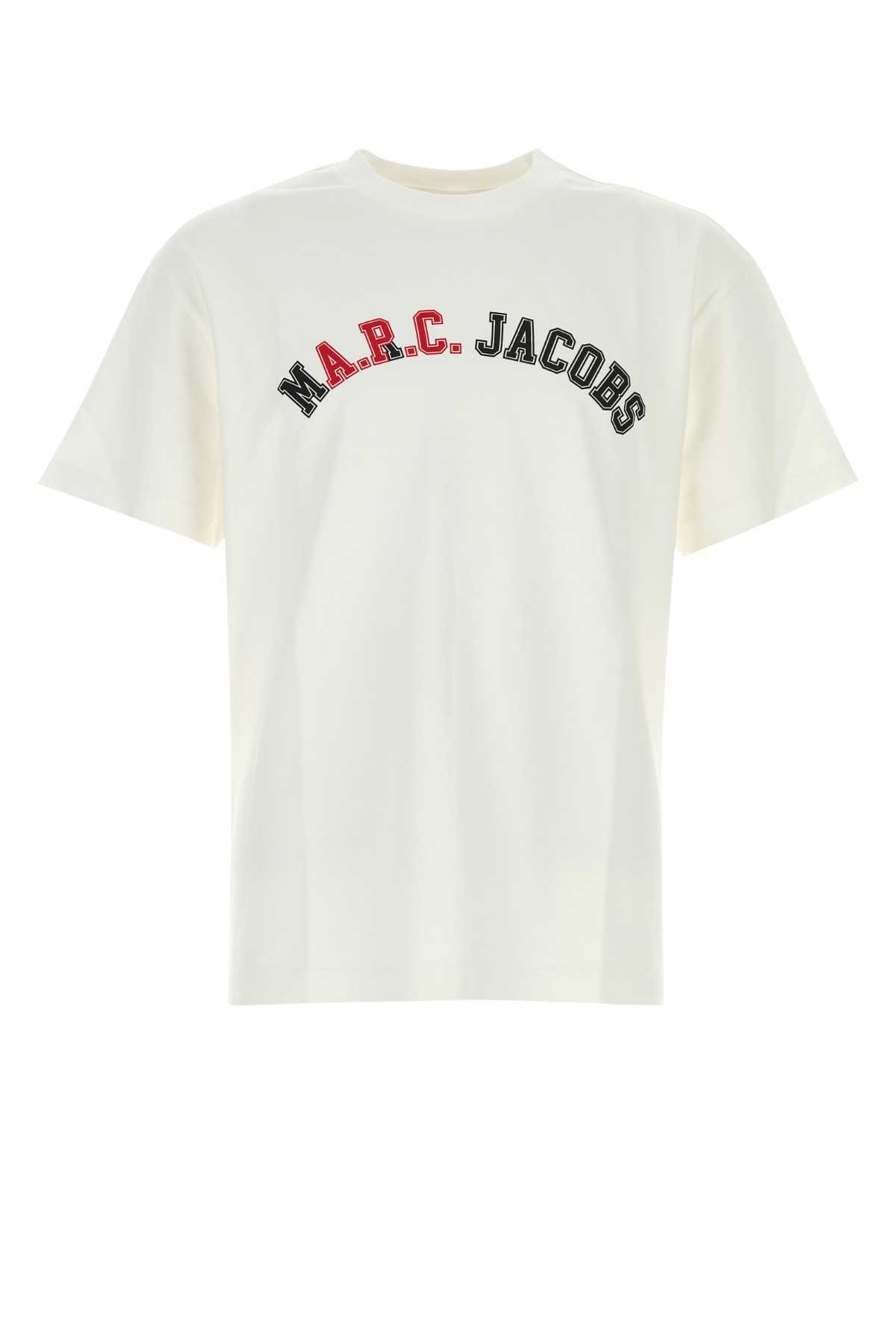 Apc Marc Jacobs Logo-print Cotton-jersey T-shirt In White