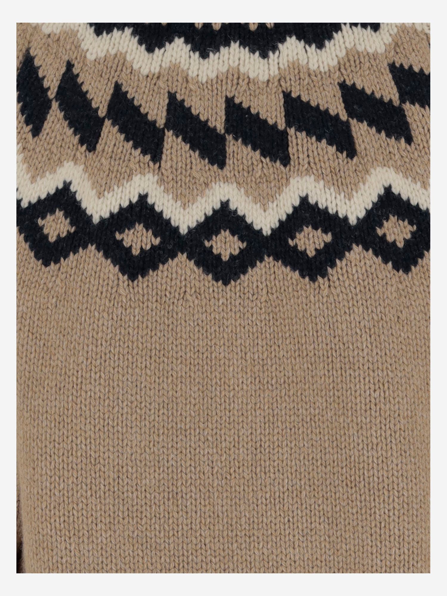 Shop N°21 Fair Isle Wool Sweater With Geometric Pattern In Red