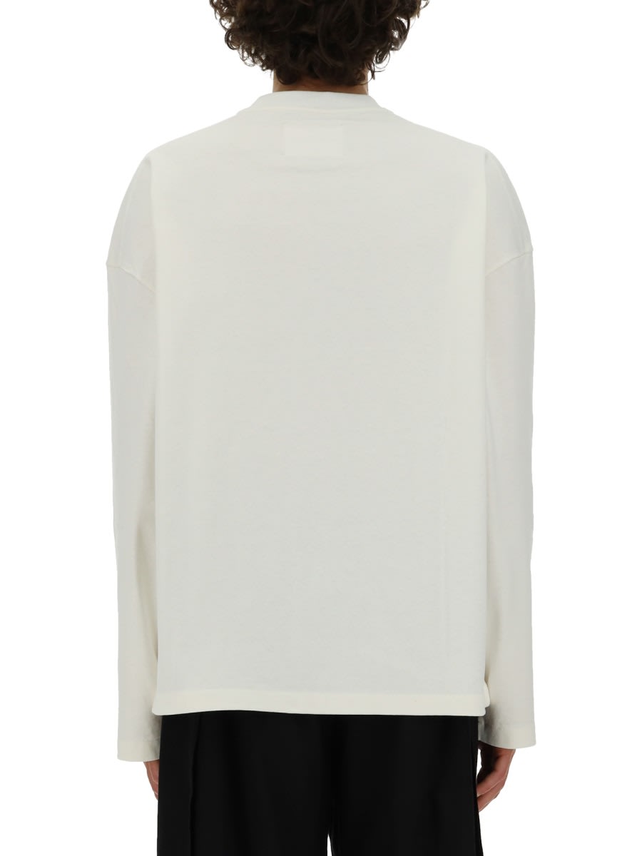 Shop Jil Sander T-shirt With Logo In Ivory