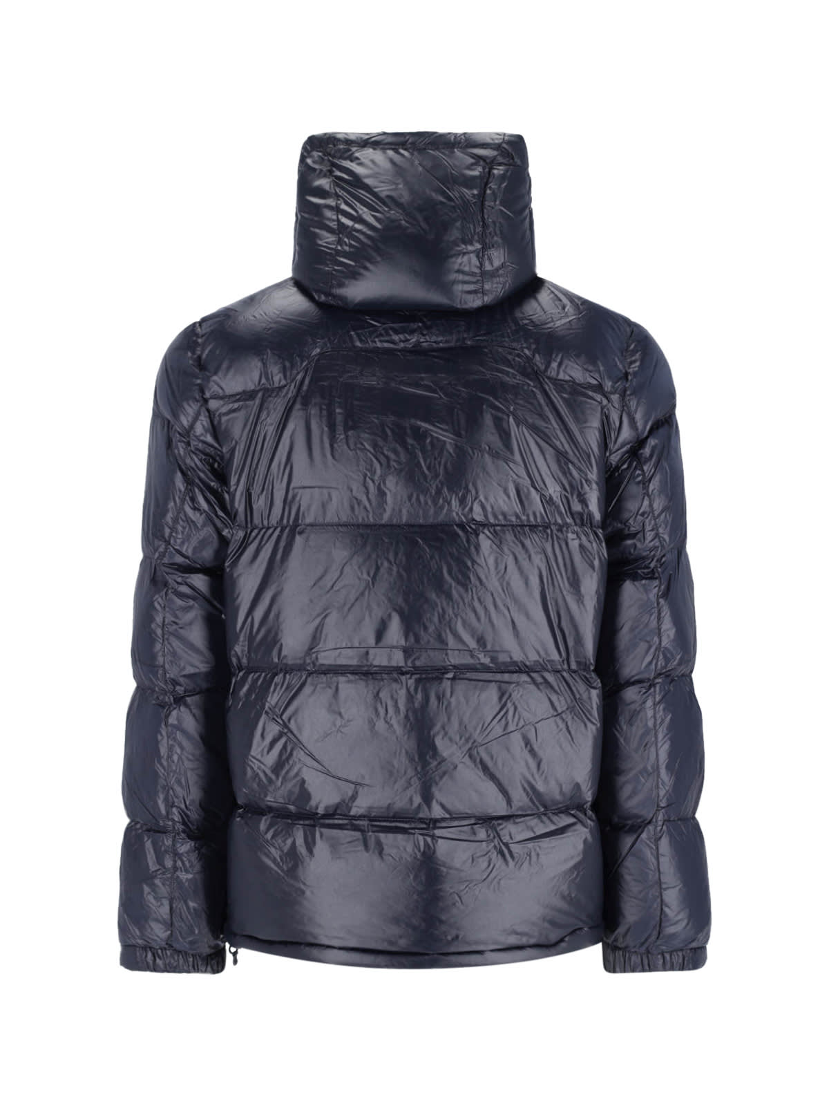 Ralph Lauren Hooded Quilted Bomber Jacket Zip Pockets In Blue