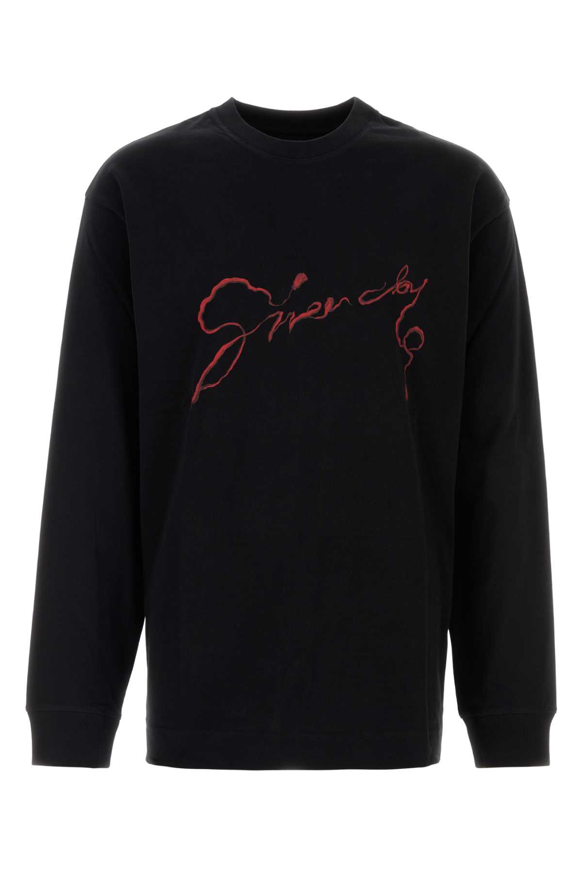 Givenchy Graphic Crewneck T-shirt Front Back Print In Black