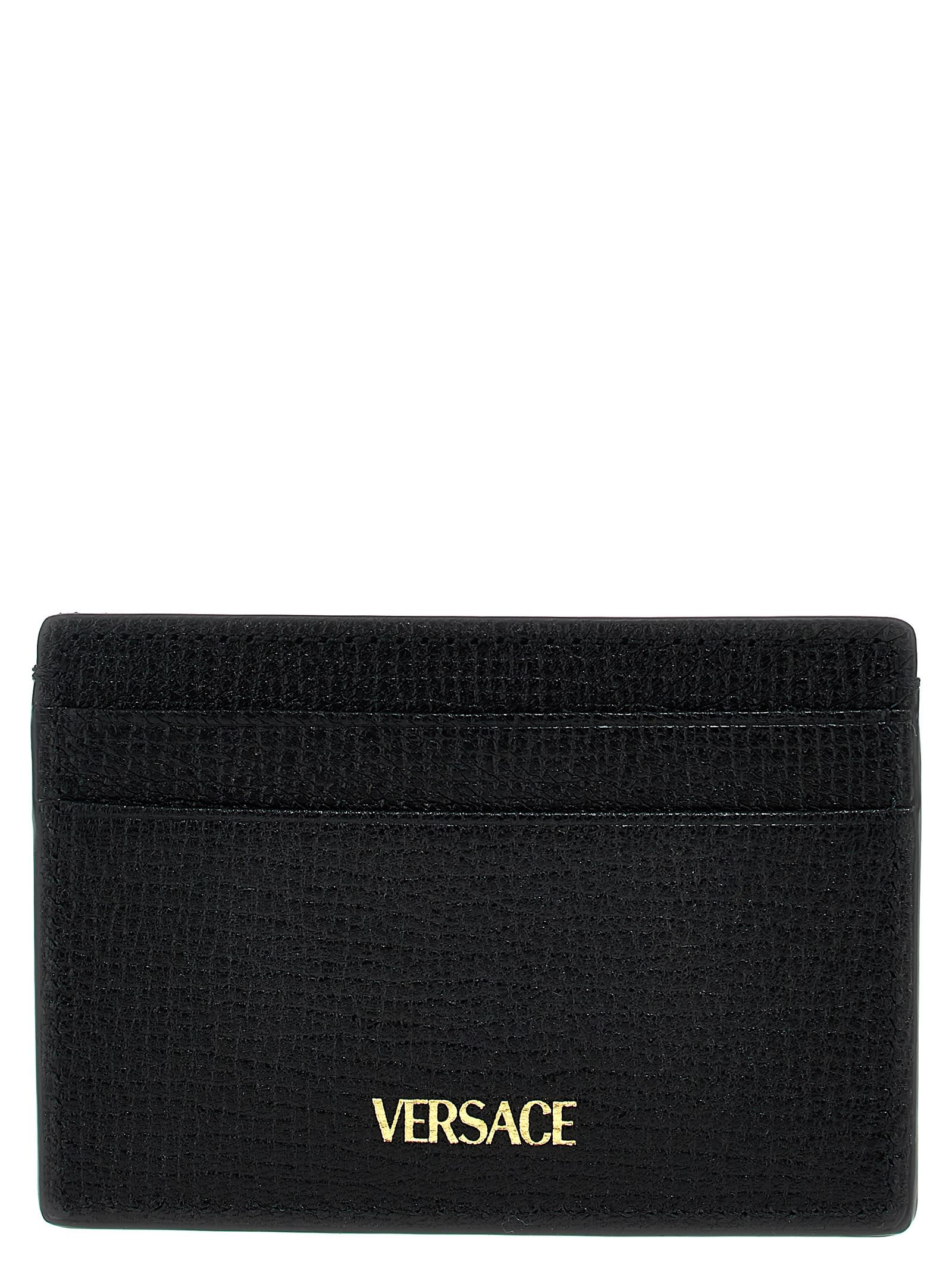 Shop Versace Medusa Biggie Card Holder In Black