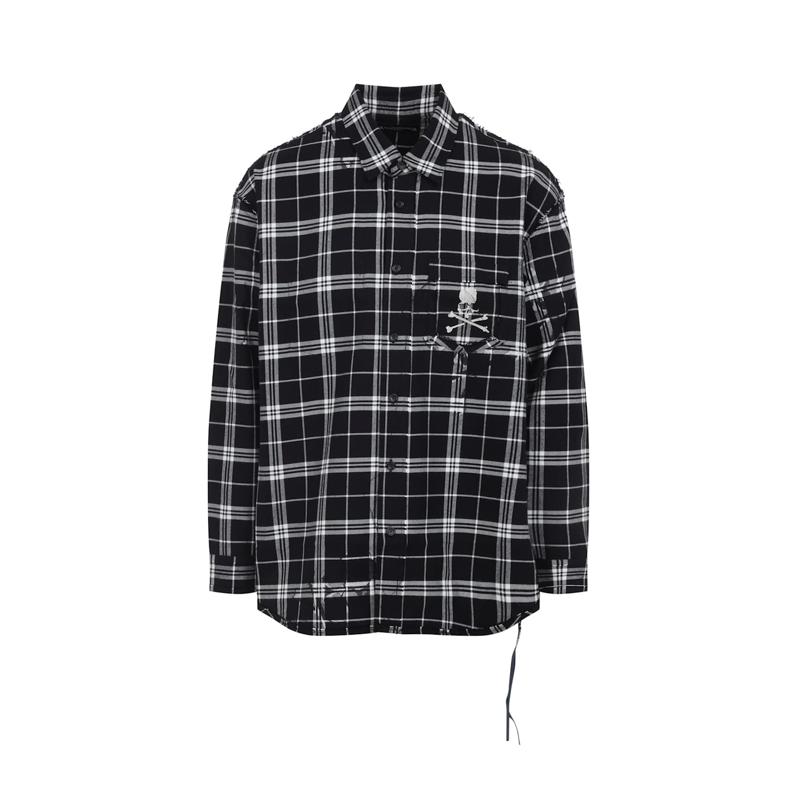 Mastermind Japan Reversible Plaid Shirt Button-down Collar In Black