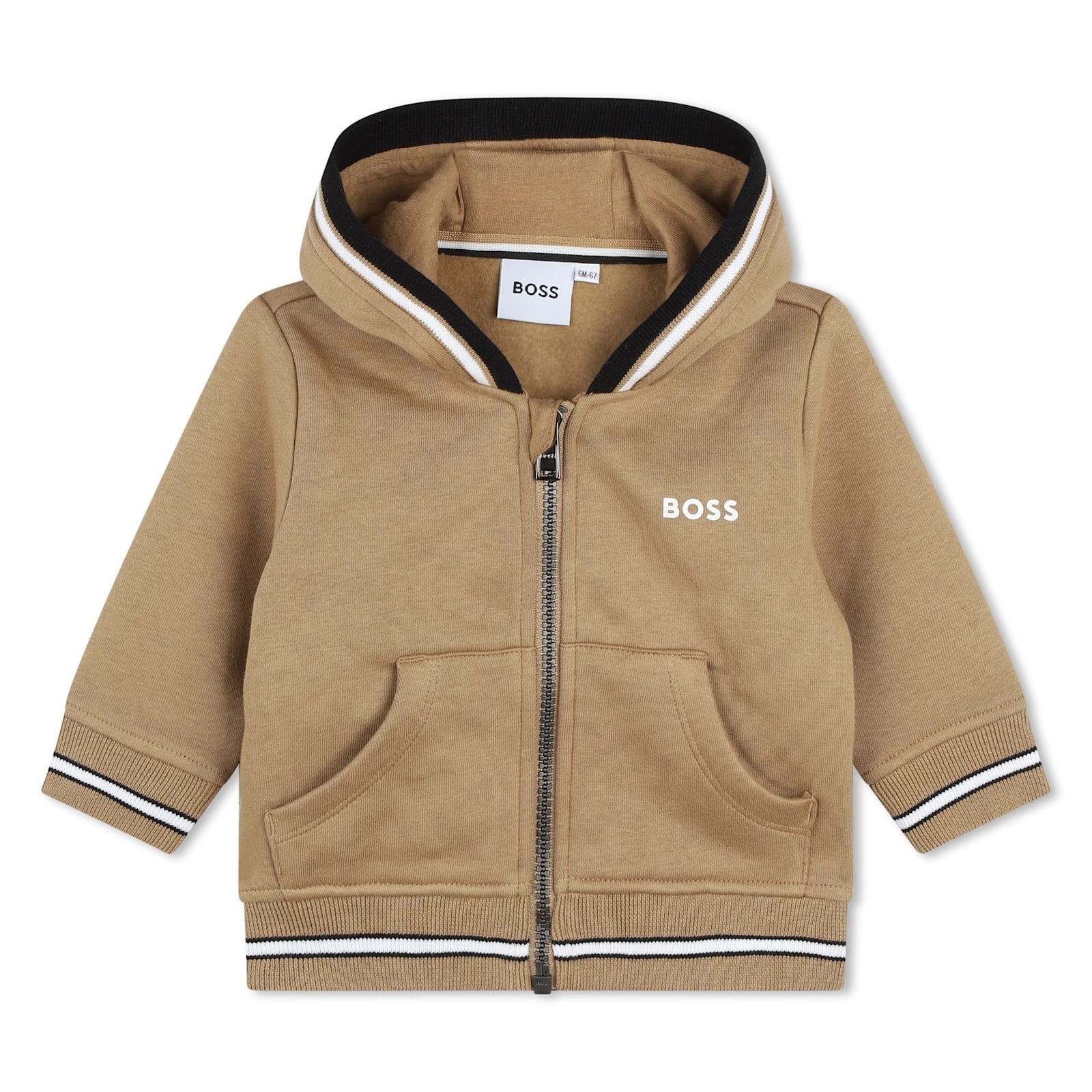 Shop Hugo Boss Felpa Con Logo In Brown