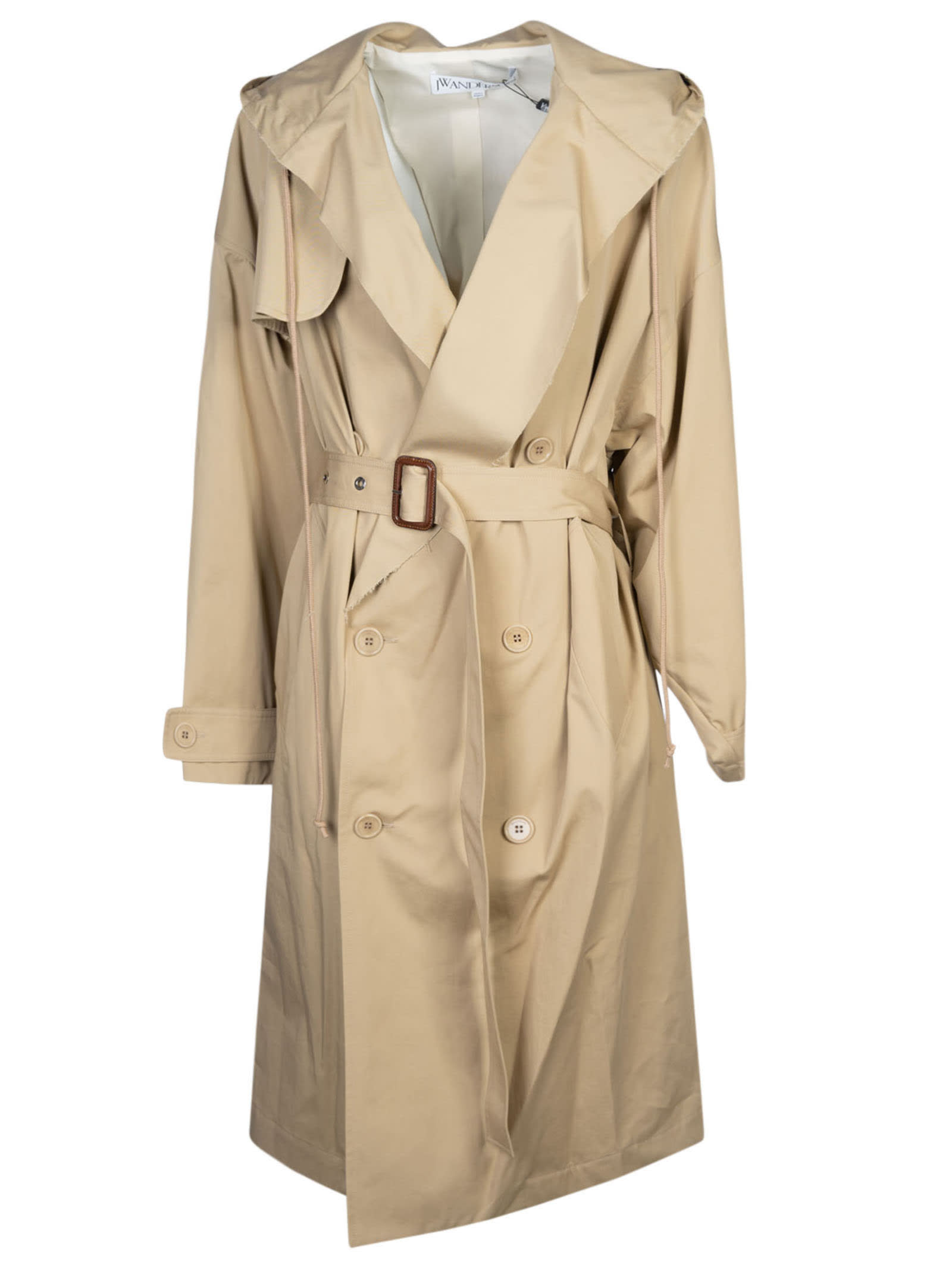Shop Jw Anderson Hooded Trench In Flax