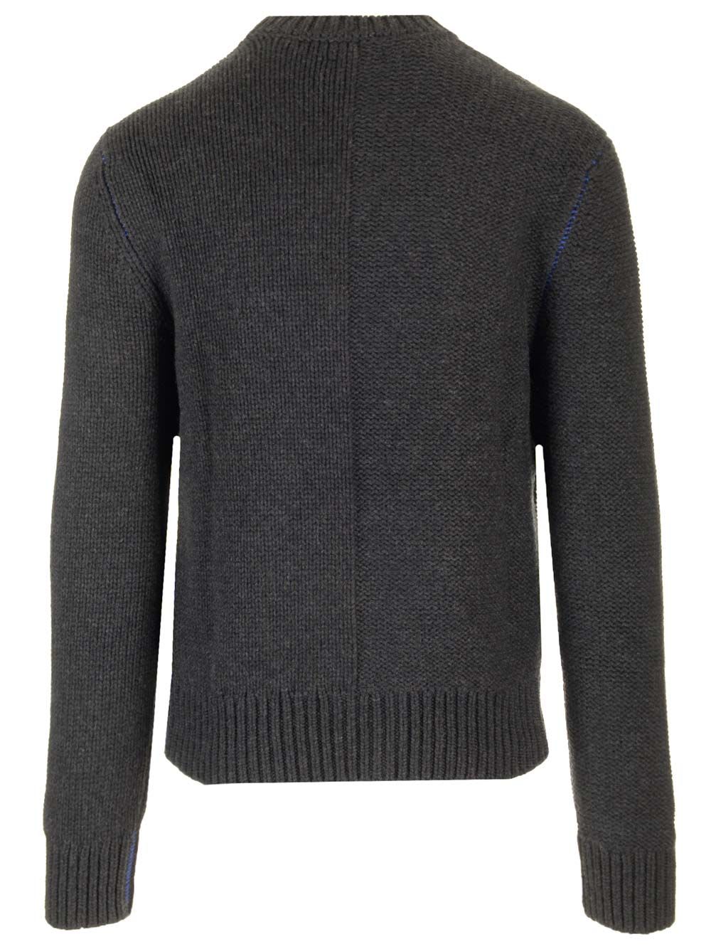 Shop Burberry Cashmere Crewneck Sweater In Grey