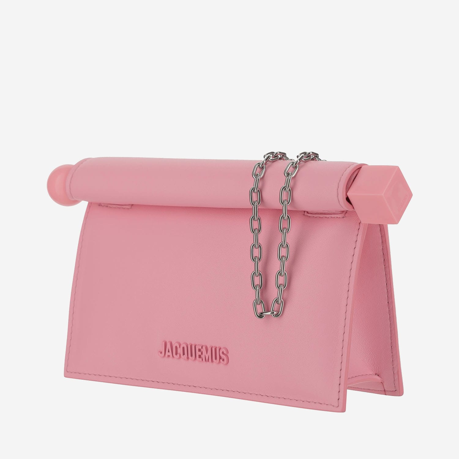 Jacquemus La Petite Pochette Rond Carré In Pink