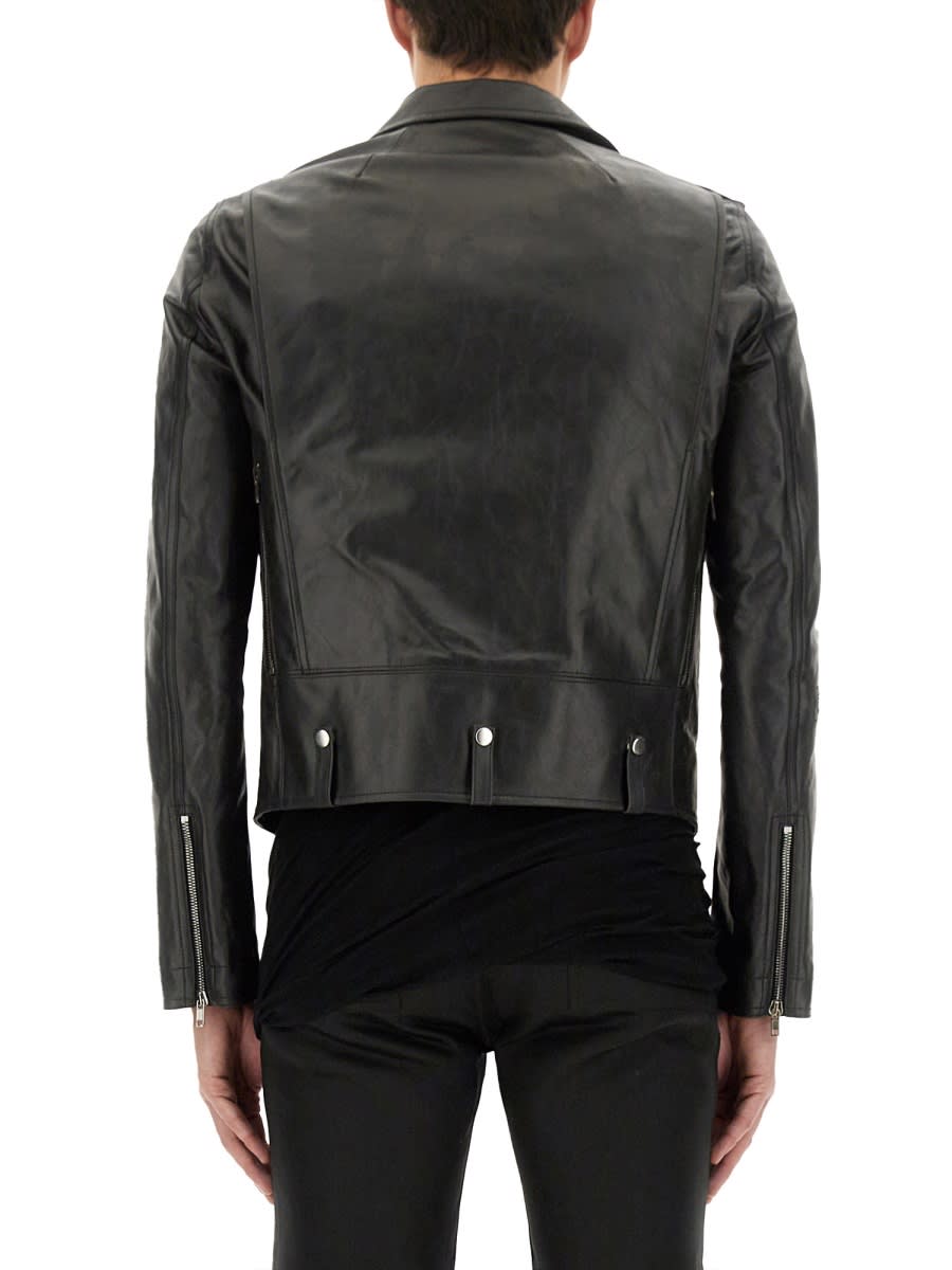 Rick Owens Bauhaus Stooges Leather Jacket In Black