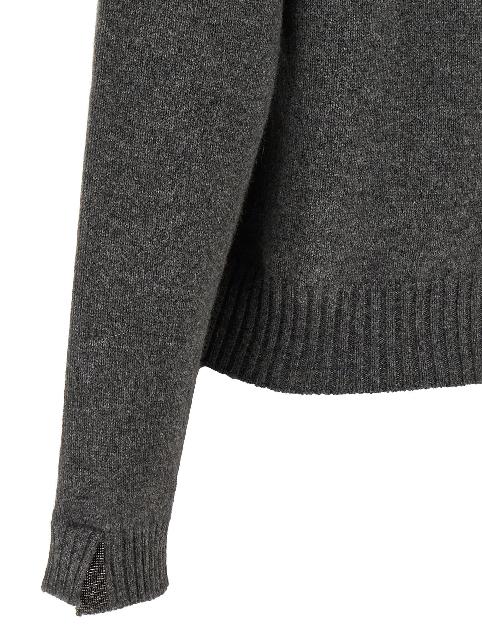 Shop Brunello Cucinelli Cashmere Sweater In Gray