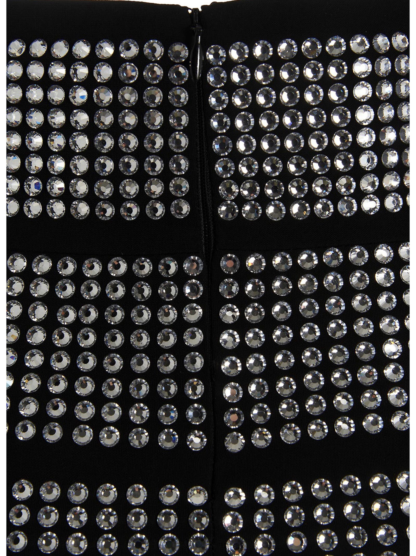 Shop Alexandre Vauthier Crystallized Skirt In Black