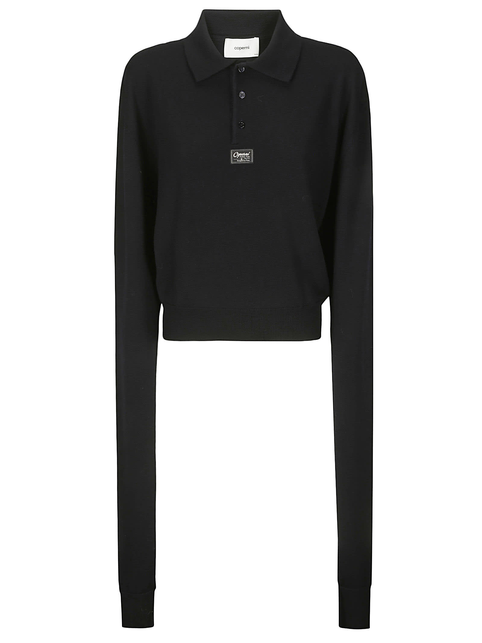 Knotted Sleeved Polo Top