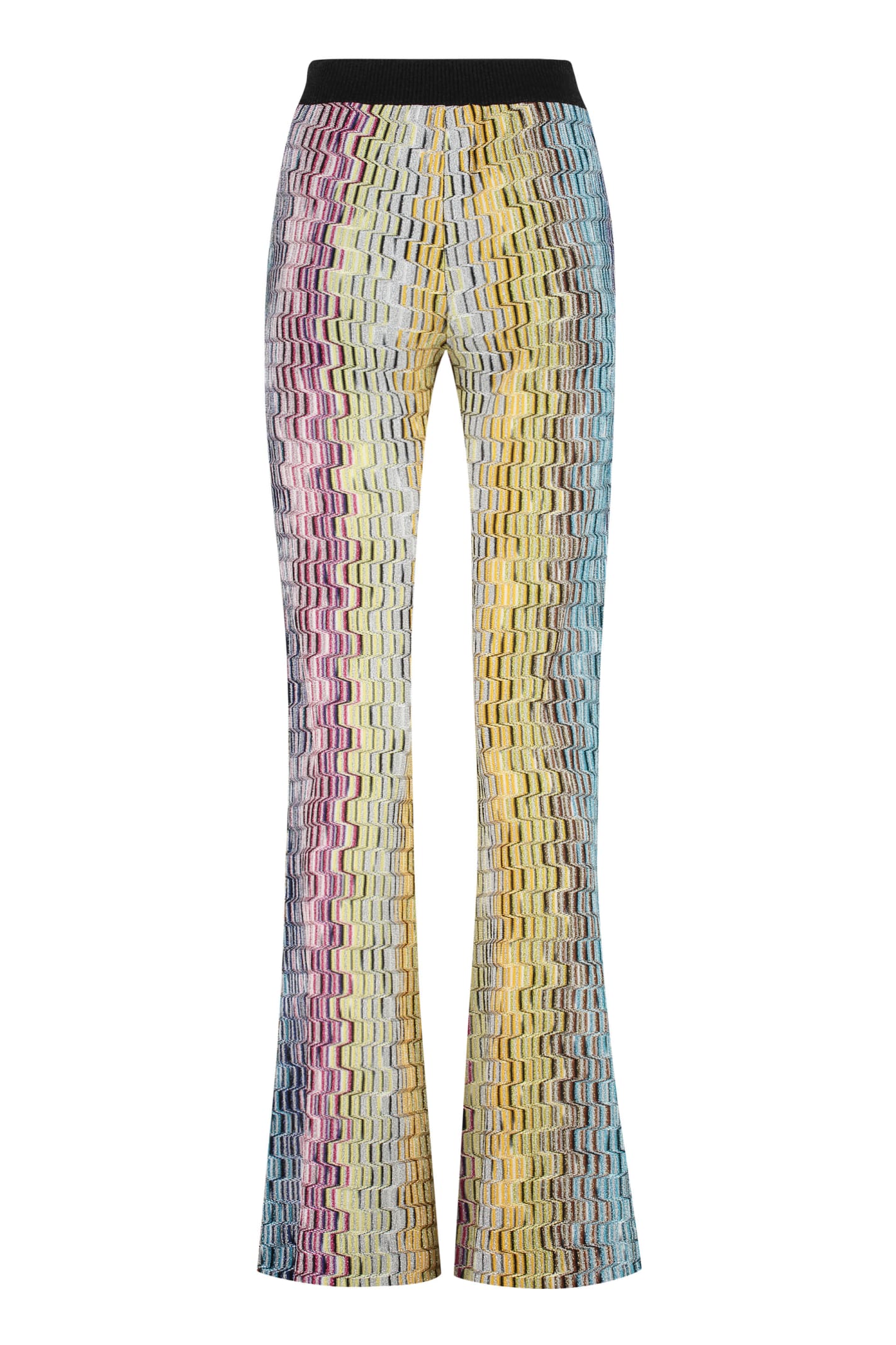 Shop Missoni Lurex Knit Trousers In Multicolor